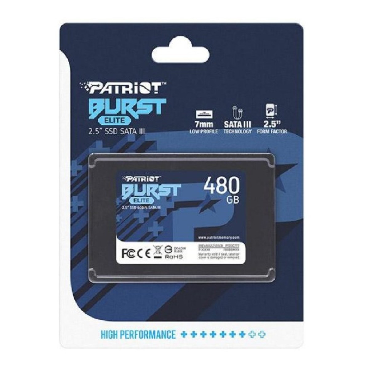 Накопичувач SSD 2.5" 480GB Burst Elite Patriot (PBE480GS25SSDR) 98_98.jpg - фото 3