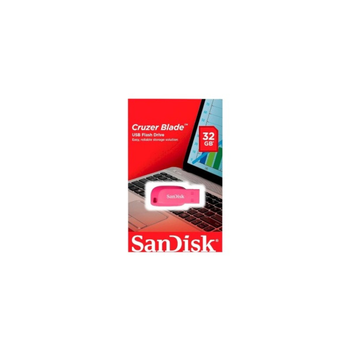 USB флеш накопичувач SanDisk 32GB Cruzer Blade Pink USB 2.0 (SDCZ50C-032G-B35PE) 98_98.jpg - фото 2