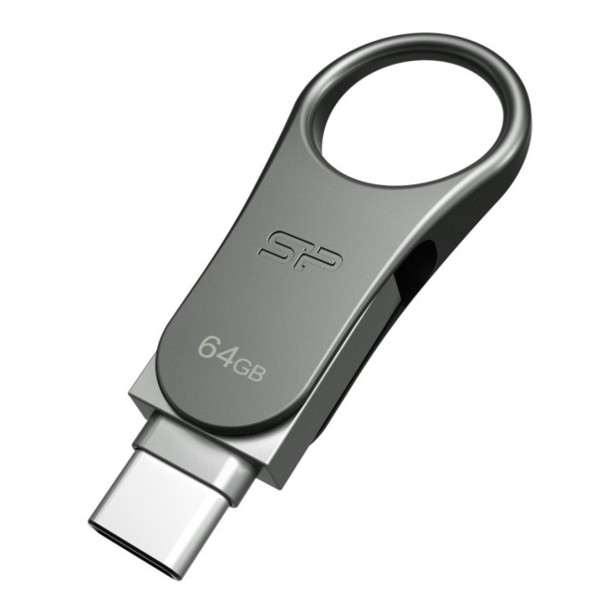 USB флеш накопичувач Silicon Power 64GB Mobile C80 Silver USB 3.2 (SP064GBUC3C80V1S) 98_98.jpg - фото 2