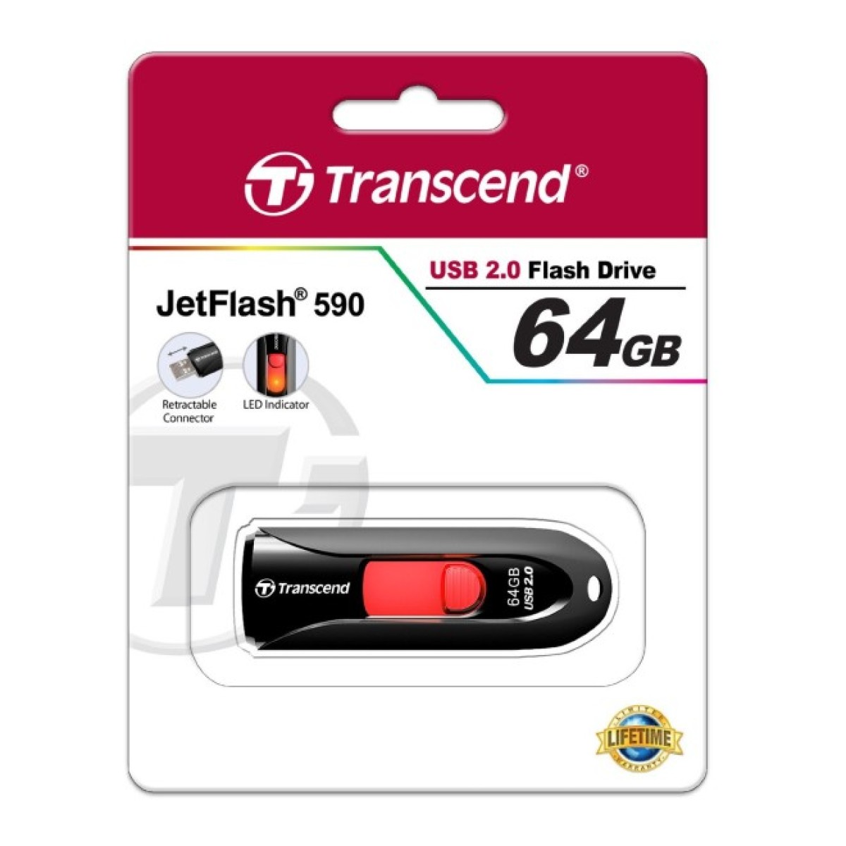 USB флеш накопитель Transcend 64GB JetFlash 590 USB 2.0 (TS64GJF590K) 98_98.jpg - фото 2