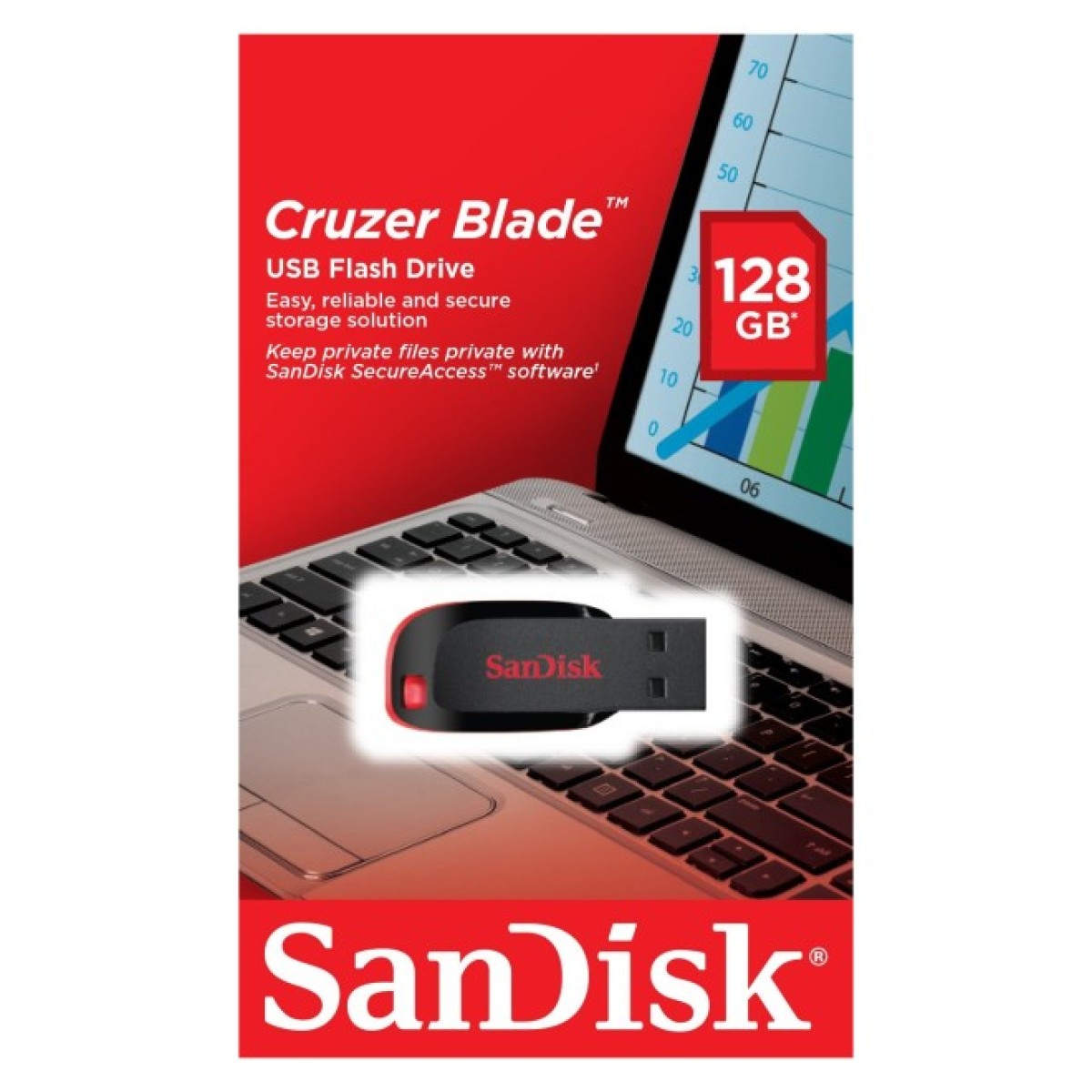 USB флеш накопитель SanDisk 128GB Cruzer Blade USB 2.0 (SDCZ50-128G-B35) 98_98.jpg - фото 2