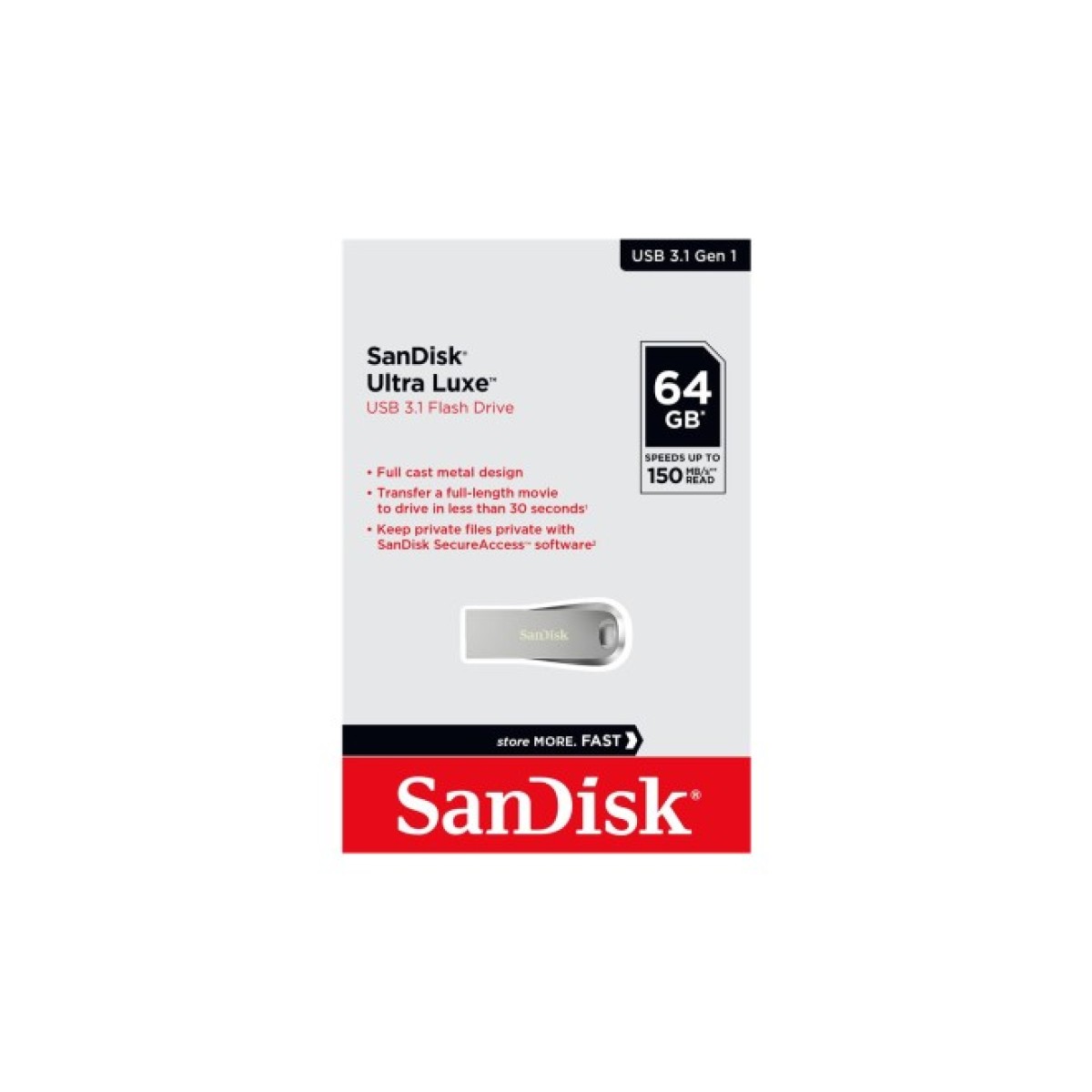 USB флеш накопичувач SanDisk 64GB Ultra Luxe USB 3.1 (SDCZ74-064G-G46) 98_98.jpg - фото 2