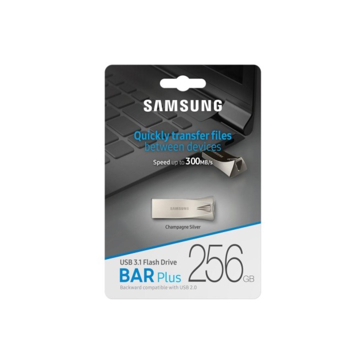 USB флеш накопитель Samsung 256GB Bar Plus Silver USB 3.1 (MUF-256BE3/APC) 98_98.jpg - фото 3