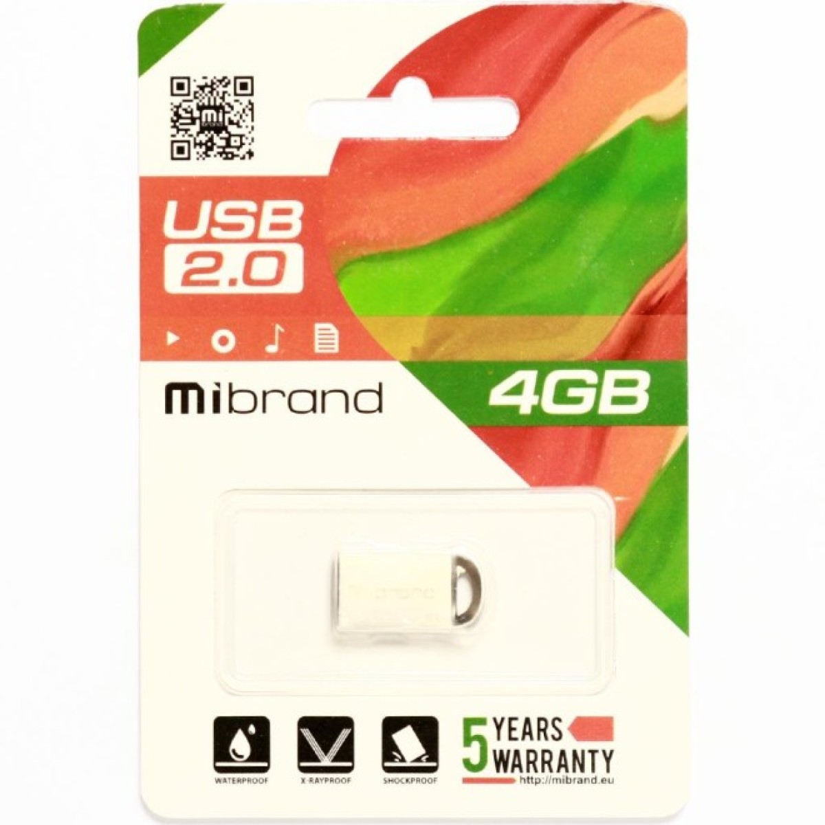 USB флеш накопичувач Mibrand 4GB lynx Silver USB 2.0 (MI2.0/LY4M2S) 98_98.jpg - фото 2