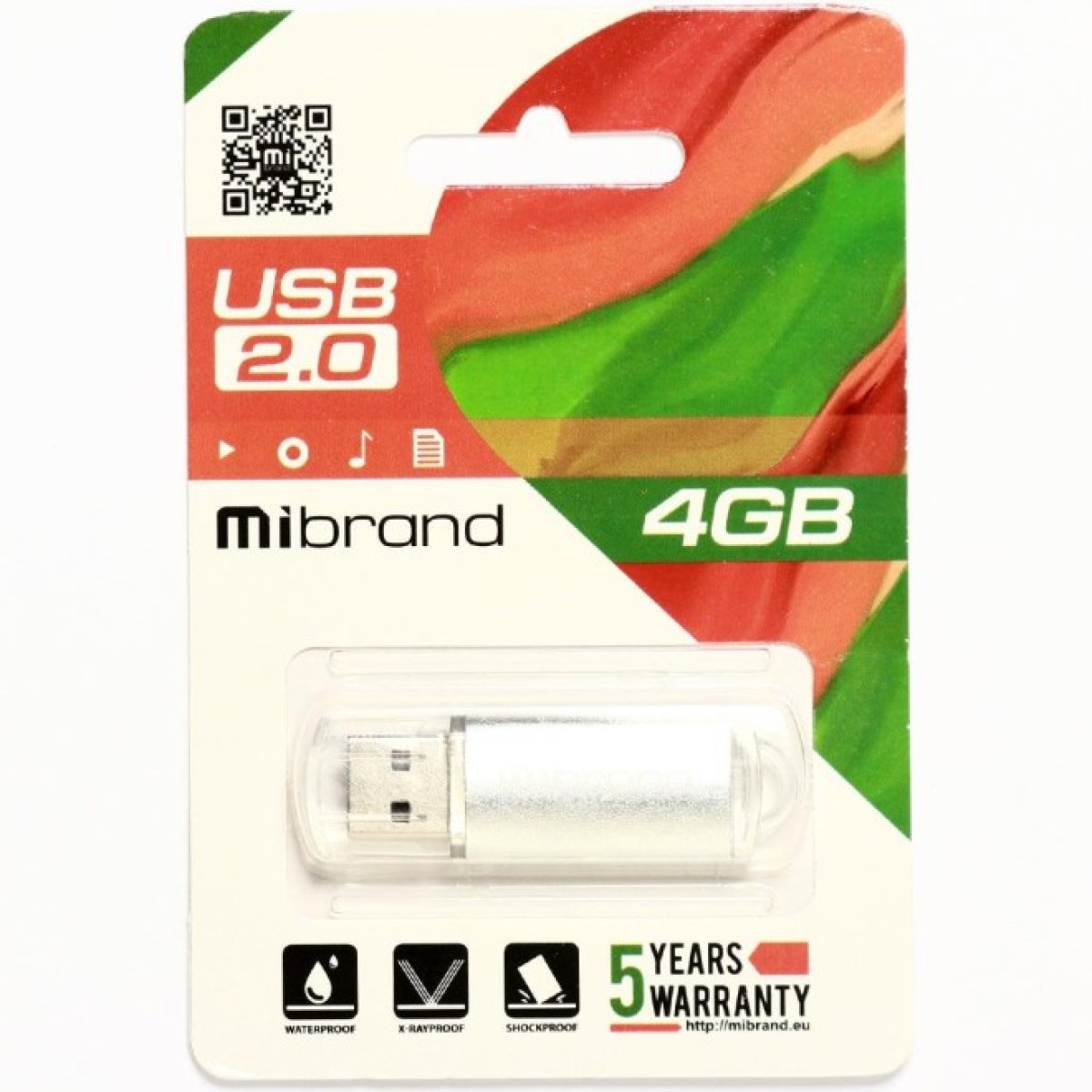 USB флеш накопичувач Mibrand 4GB Cougar Silver USB 2.0 (MI2.0/CU4P1S) 98_98.jpg - фото 2