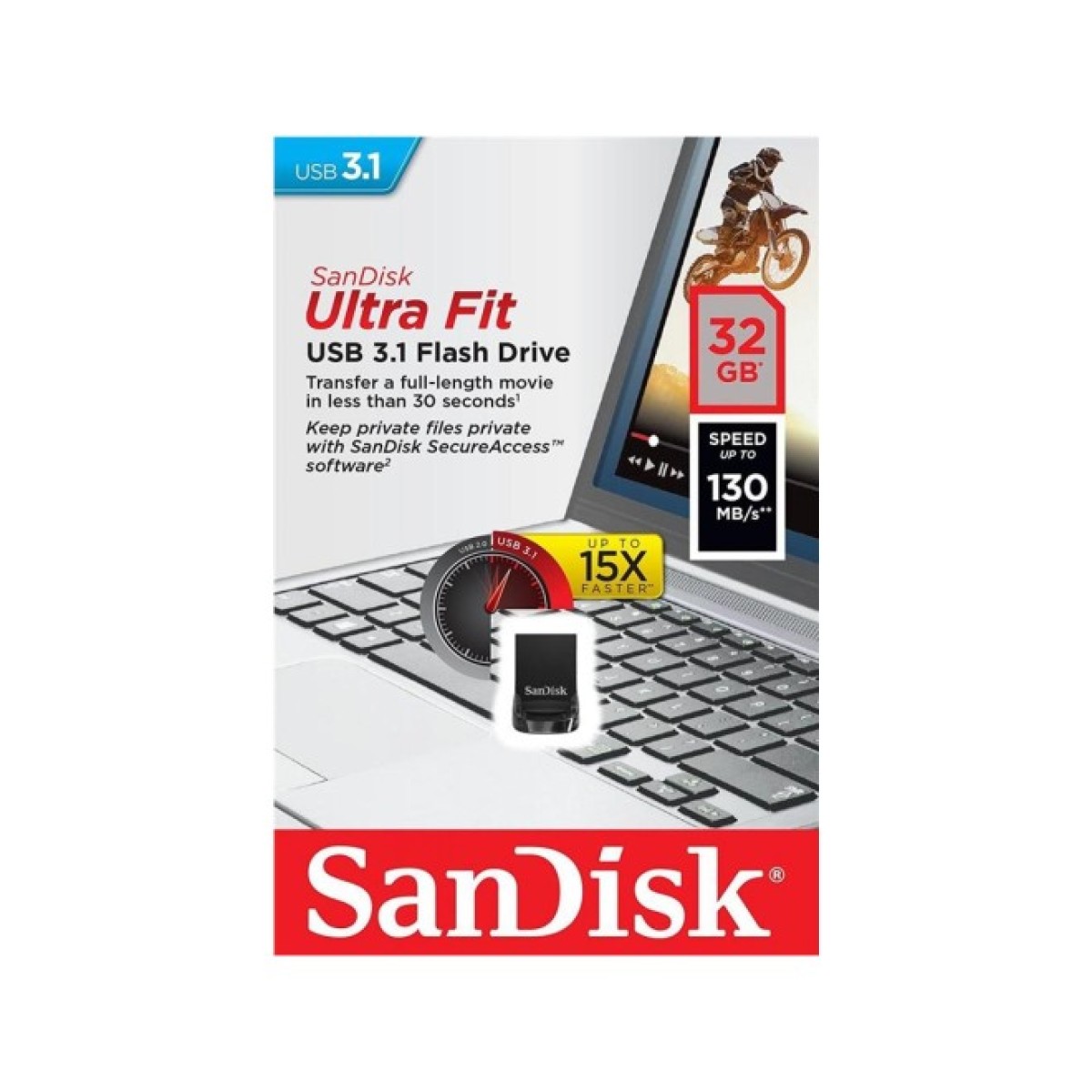 USB флеш накопичувач SanDisk 32GB Ultra Fit USB 3.1 (SDCZ430-032G-G46) 98_98.jpg - фото 5