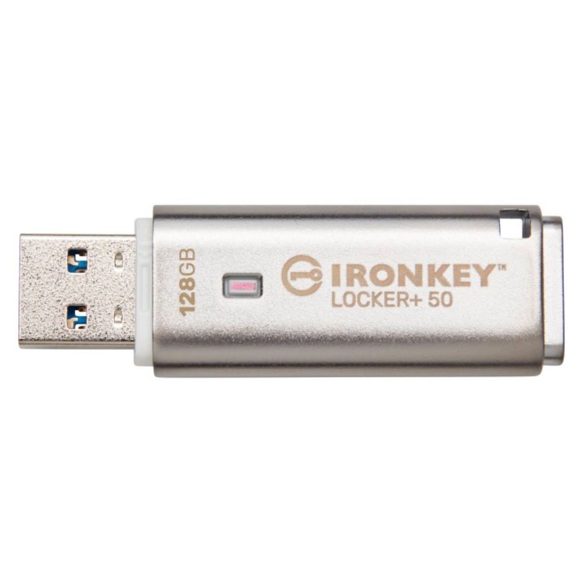 USB флеш накопичувач Kingston 128GB IronKey Locker Plus 50 AES Encrypted USB 3.2 (IKLP50/128GB) 98_98.jpg - фото 2