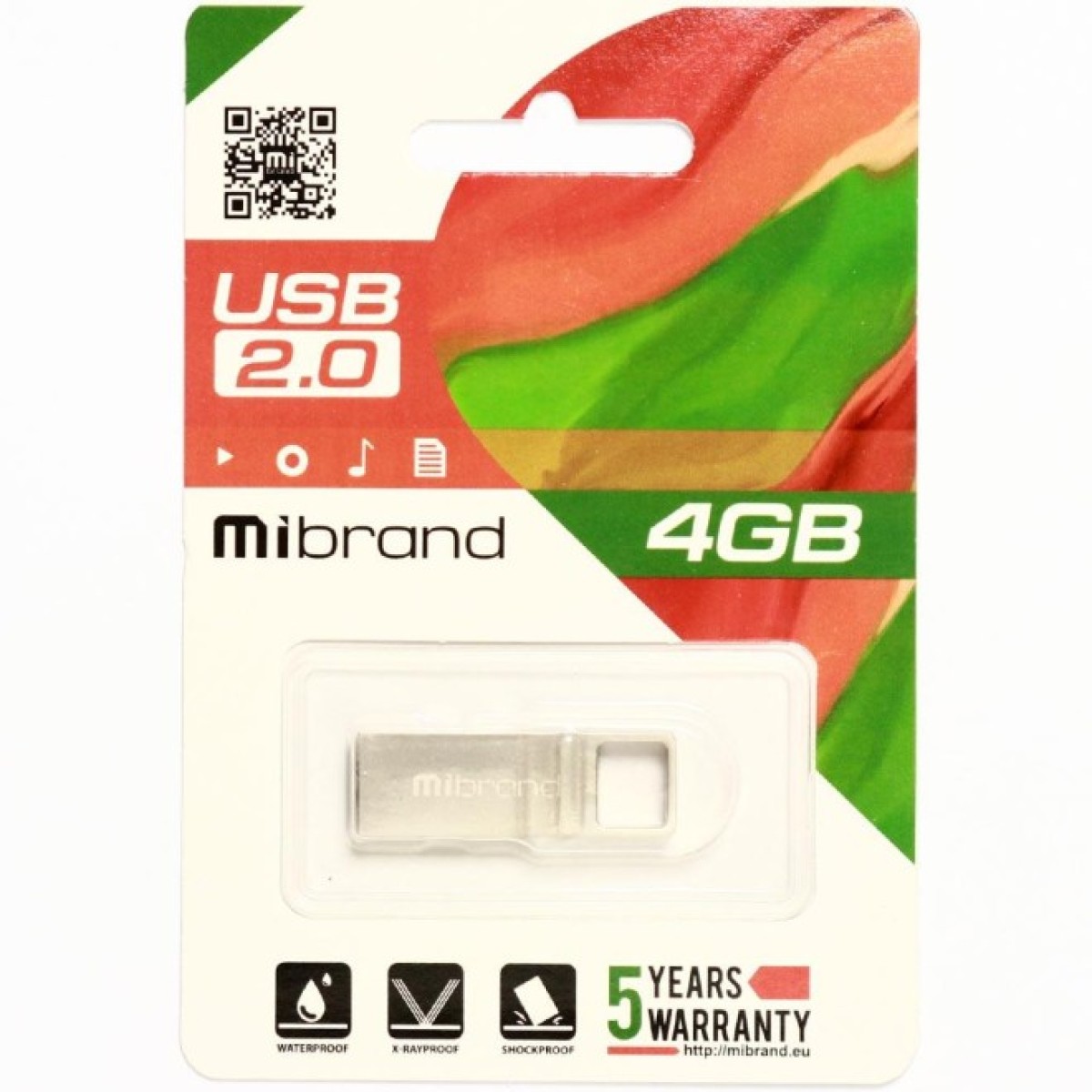 USB флеш накопичувач Mibrand 4GB Shark Silver USB 2.0 (MI2.0/SH4U4S) 98_98.jpg - фото 2