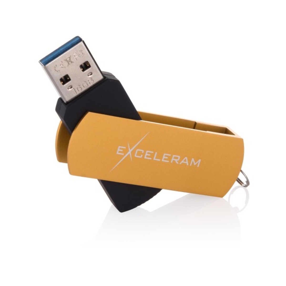 USB флеш накопитель eXceleram 16GB P2 Series Gold/Black USB 3.1 Gen 1 (EXP2U3GOB16) 98_98.jpg - фото 3
