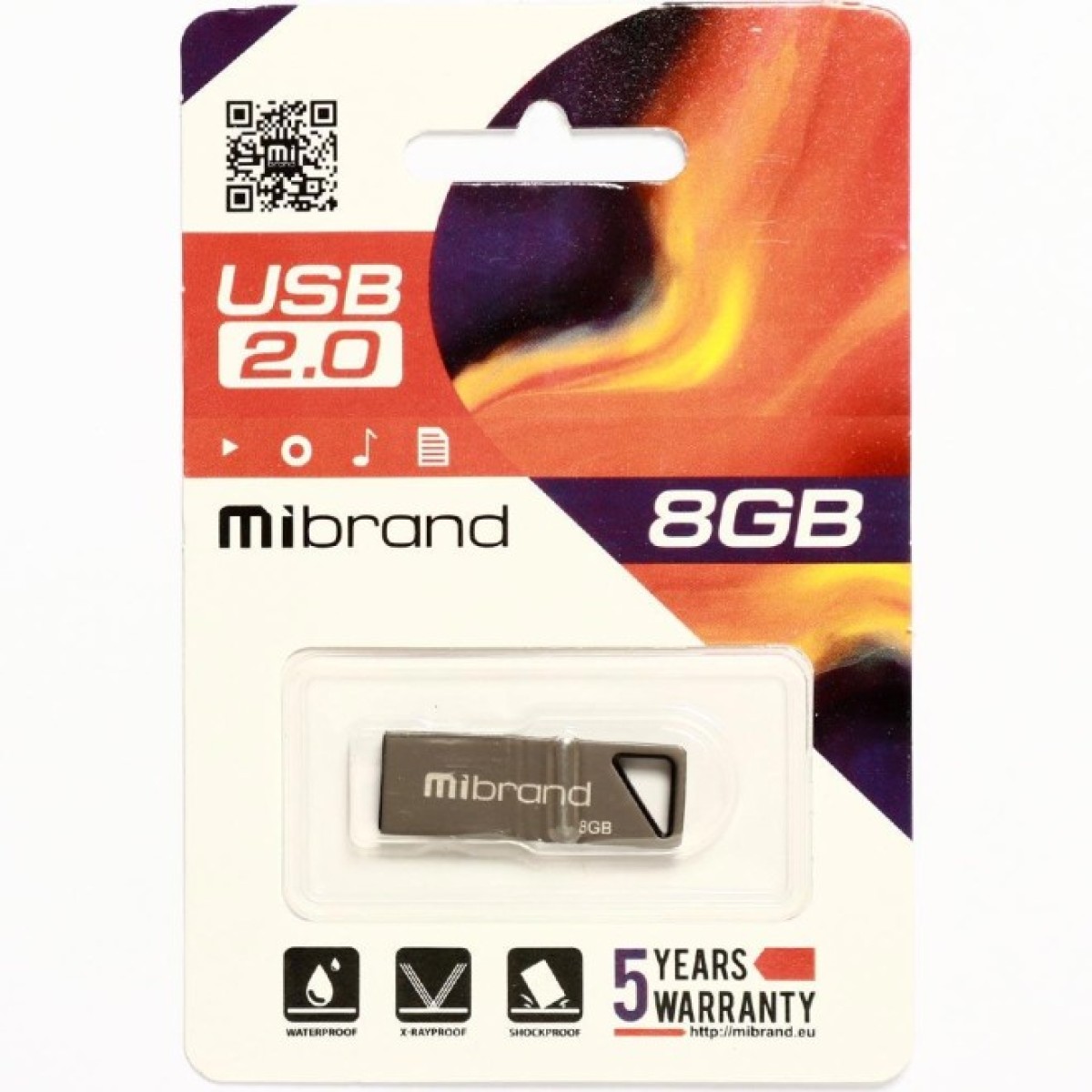 USB флеш накопичувач Mibrand 8GB Stingray Grey USB 2.0 (MI2.0/ST8U5G) 98_98.jpg - фото 2