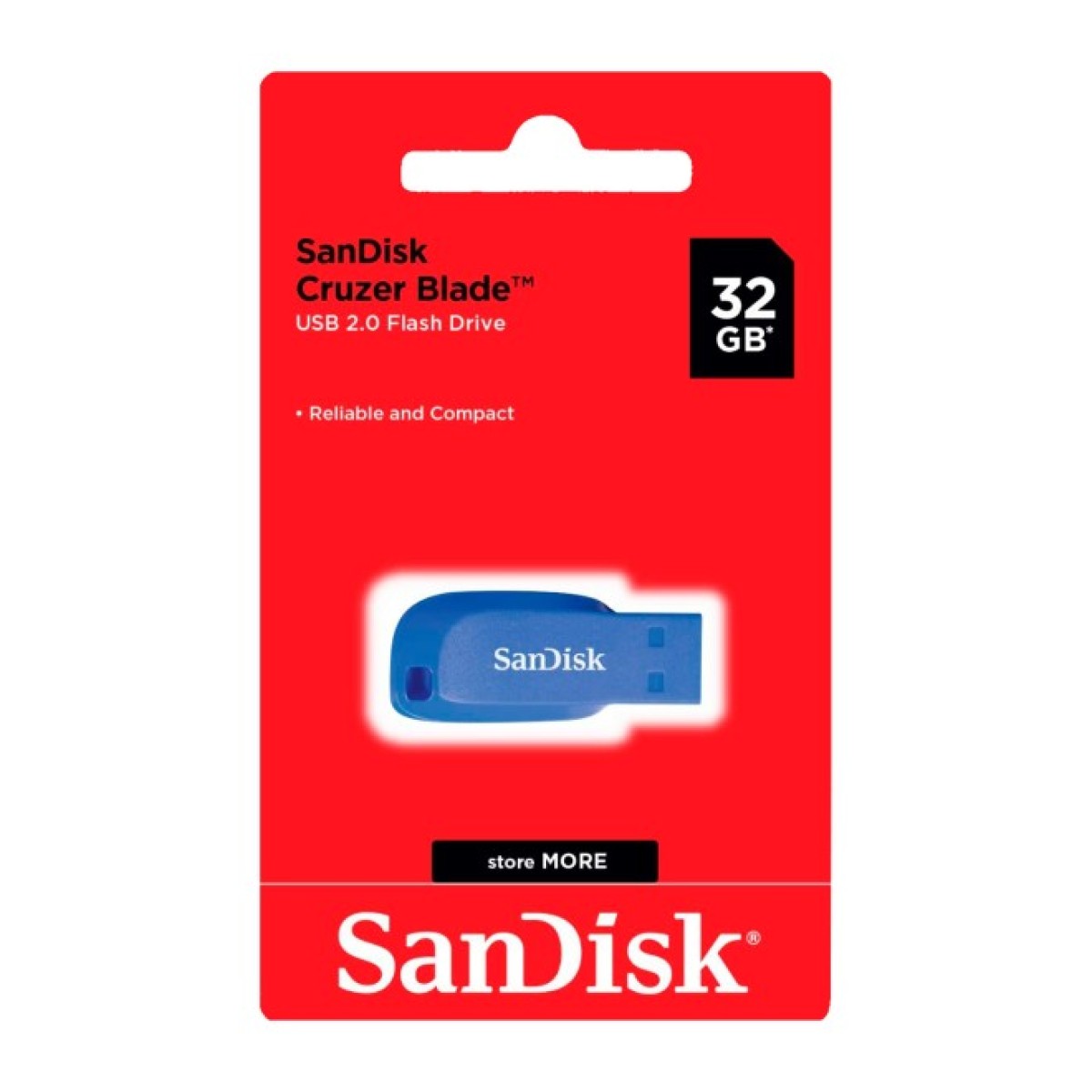 USB флеш накопичувач SanDisk 32GB Cruzer Blade Electric Blue USB 2.0 (SDCZ50C-032G-B35BE) 98_98.jpg - фото 2