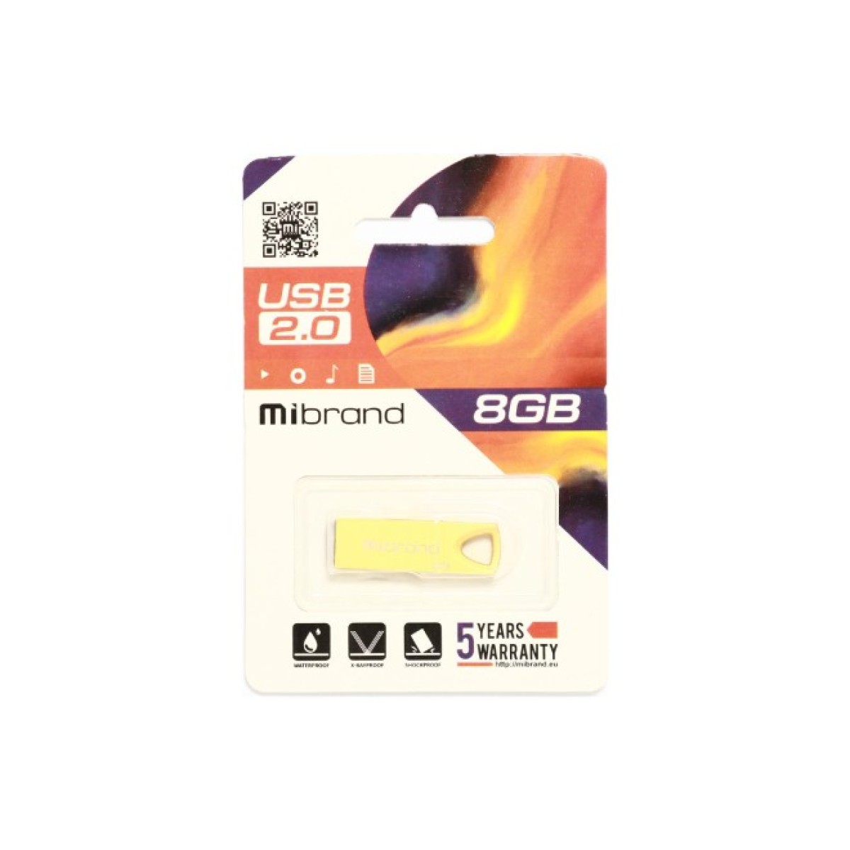 USB флеш накопичувач Mibrand 8GB Taipan Gold USB 2.0 (MI2.0/TA8U2G) 98_98.jpg - фото 2