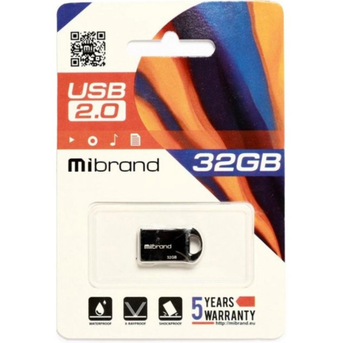 USB флеш накопичувач Mibrand 32GB Hawk Black USB 2.0 (MI2.0/HA32M1B) 98_98.jpg - фото 2