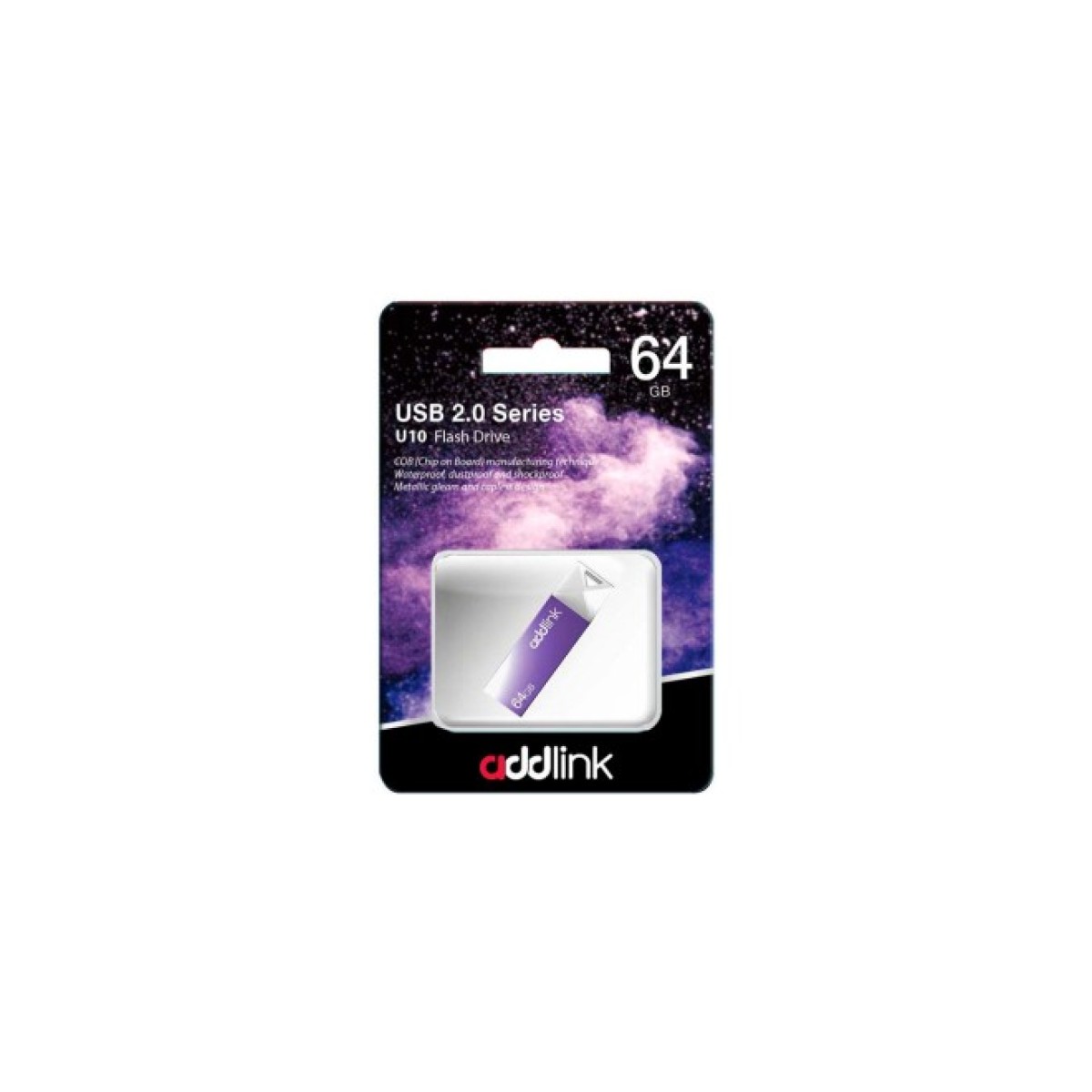 USB флеш накопитель AddLink 64GB U10 Violet USB 2.0 (ad64GBU10V2) 98_98.jpg - фото 2