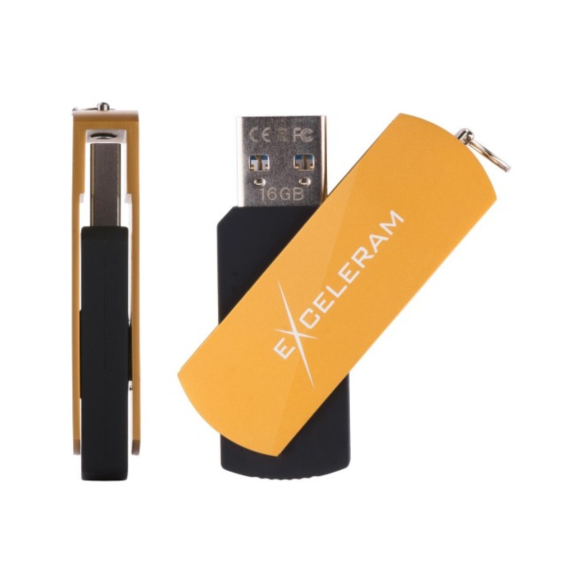 USB флеш накопитель eXceleram 16GB P2 Series Gold/Black USB 3.1 Gen 1 (EXP2U3GOB16) 98_98.jpg - фото 7