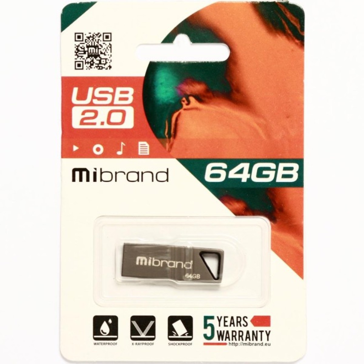 USB флеш накопитель Mibrand 64GB Stingray Grey USB 2.0 (MI2.0/ST64U5G) 98_98.jpg - фото 2