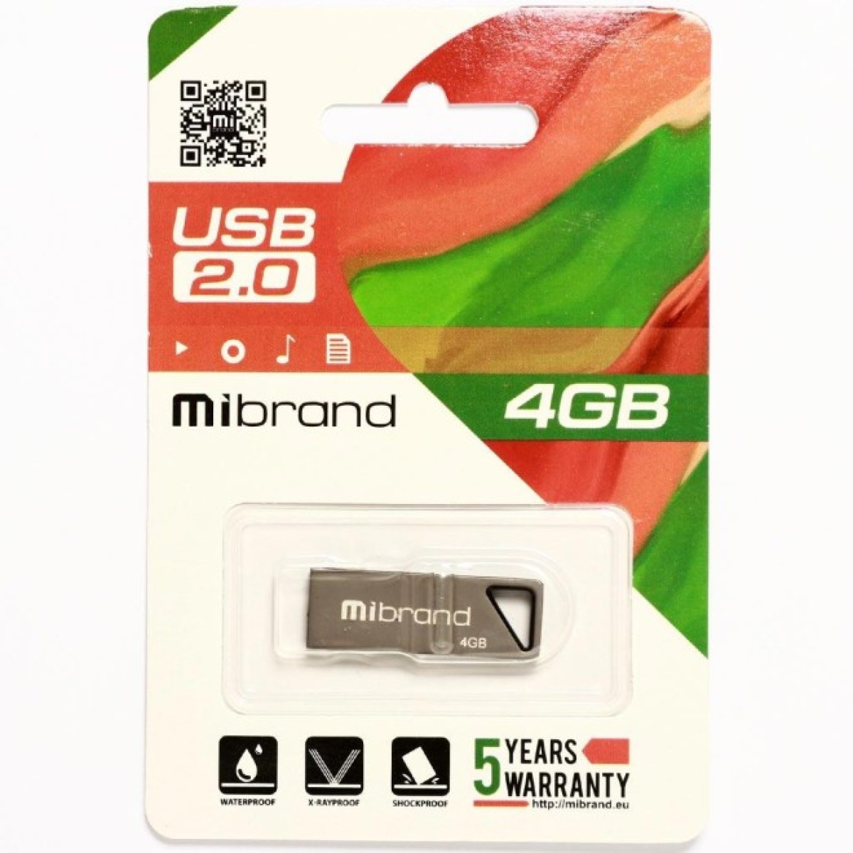 USB флеш накопитель Mibrand 4GB Stingray Grey USB 2.0 (MI2.0/ST4U5G) 98_98.jpg - фото 2