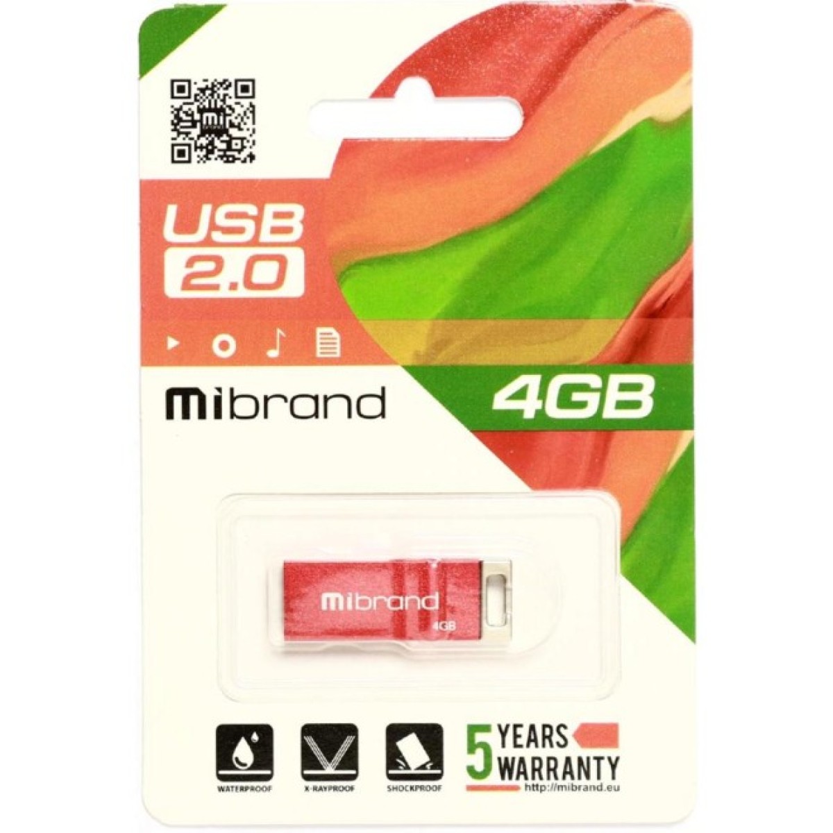 USB флеш накопичувач Mibrand 4GB Сhameleon Red USB 2.0 (MI2.0/CH4U6R) 98_98.jpg - фото 2
