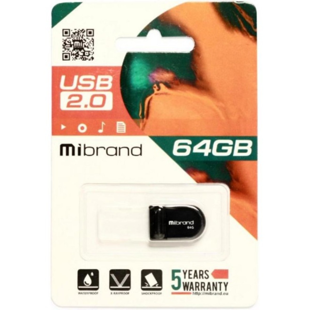 USB флеш накопичувач Mibrand 64GB Scorpio Black USB 2.0 (MI2.0/SC64M3B) 98_98.jpg - фото 2