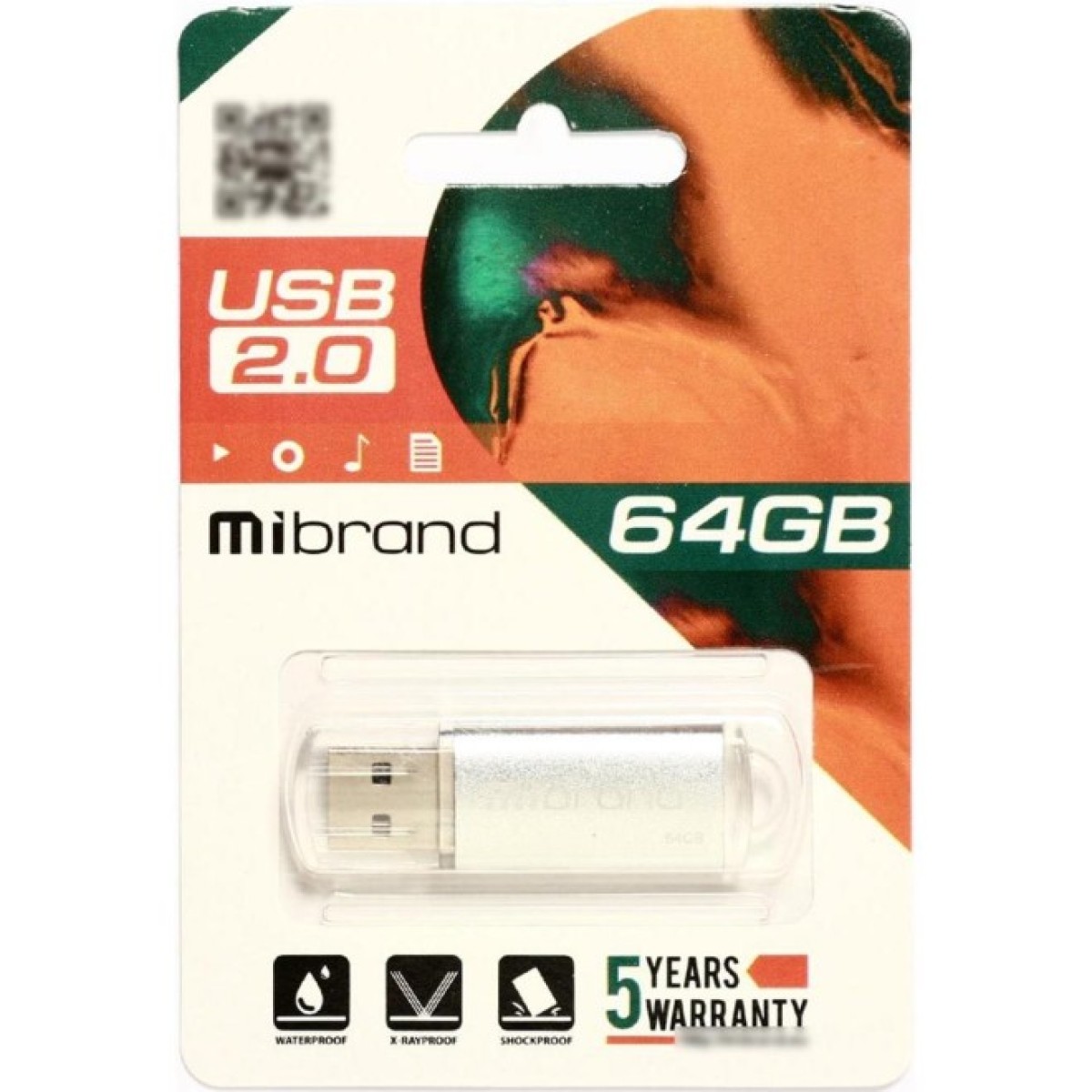 USB флеш накопичувач Mibrand 64GB Cougar Silver USB 2.0 (MI2.0/CU64P1S) 98_98.jpg - фото 2