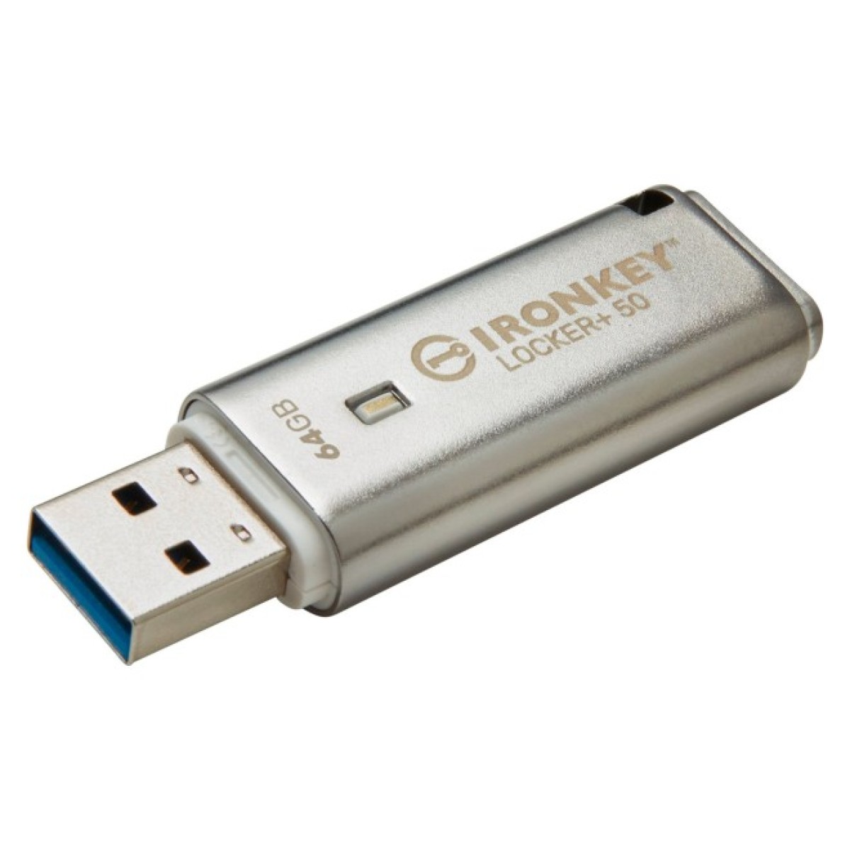 USB флеш накопичувач Kingston 64GB IronKey Locker Plus 50 AES Encrypted USB 3.2 (IKLP50/64GB) 98_98.jpg - фото 1