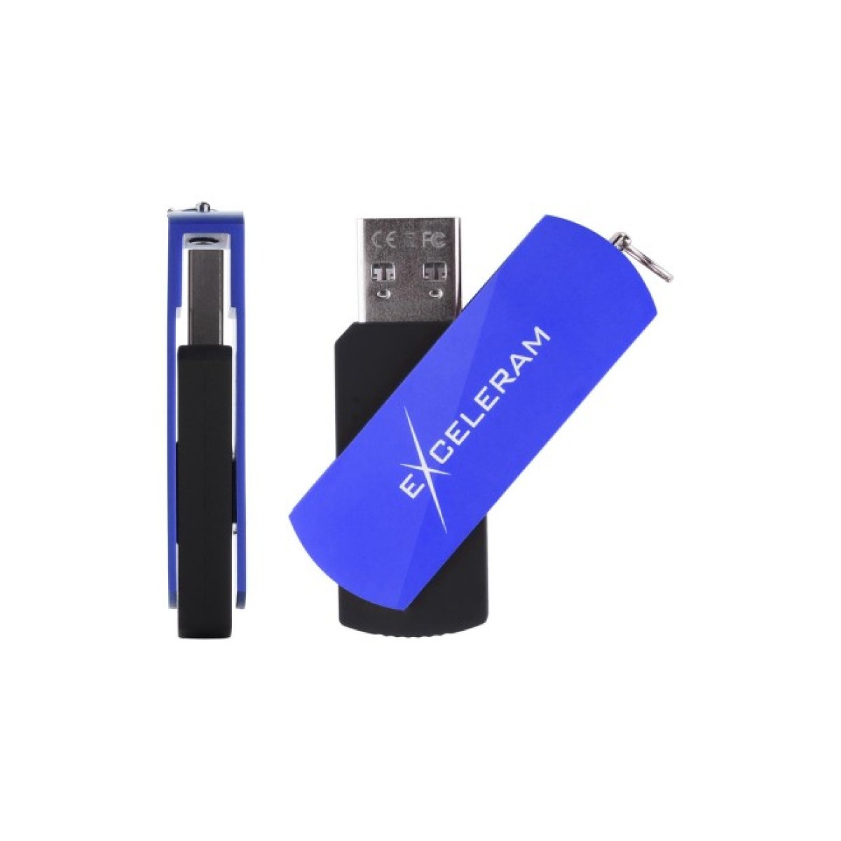 USB флеш накопитель eXceleram 64GB P2 Series Blue/Black USB 2.0 (EXP2U2BLB64) 98_98.jpg - фото 3