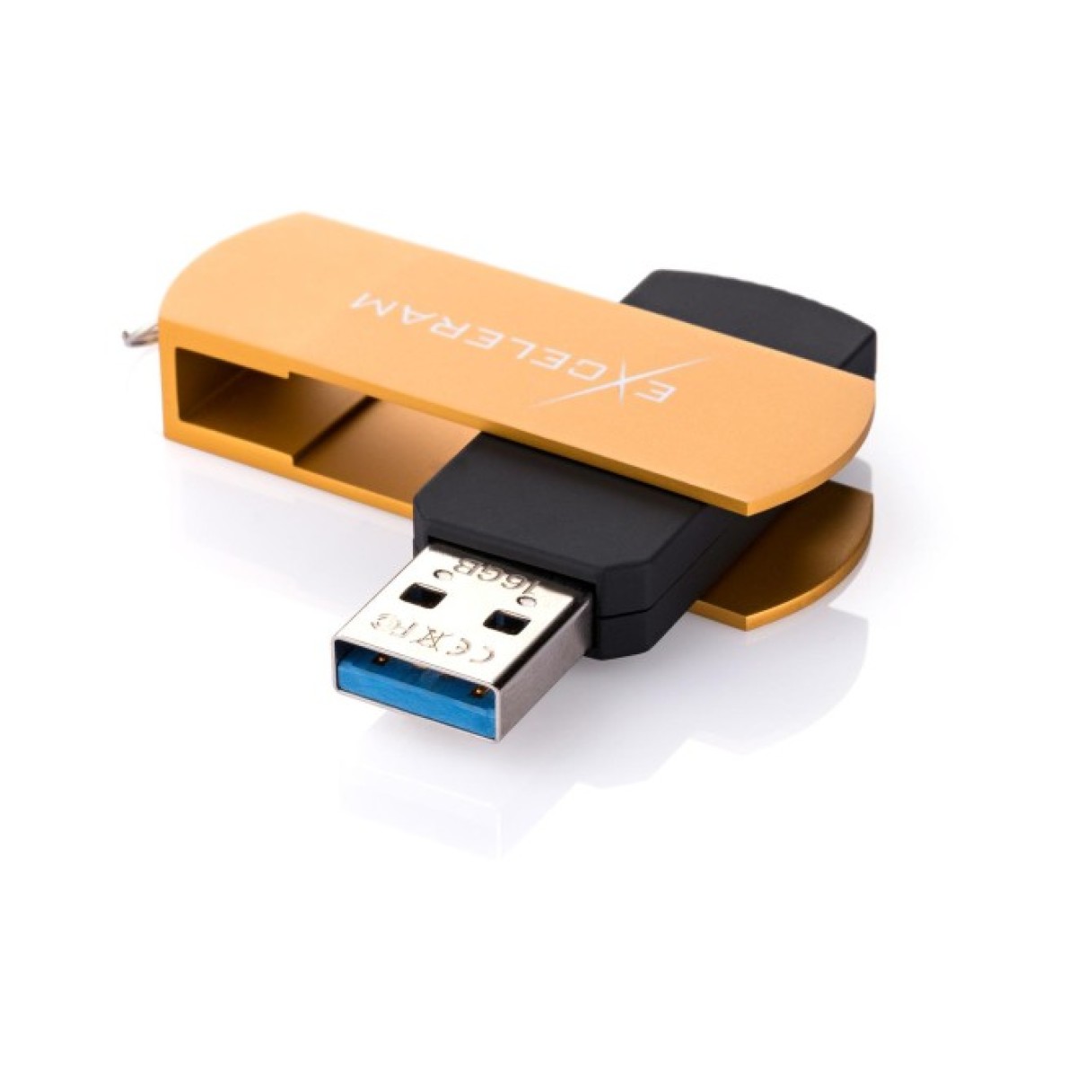 USB флеш накопичувач eXceleram 16GB P2 Series Gold/Black USB 3.1 Gen 1 (EXP2U3GOB16) 98_98.jpg - фото 8