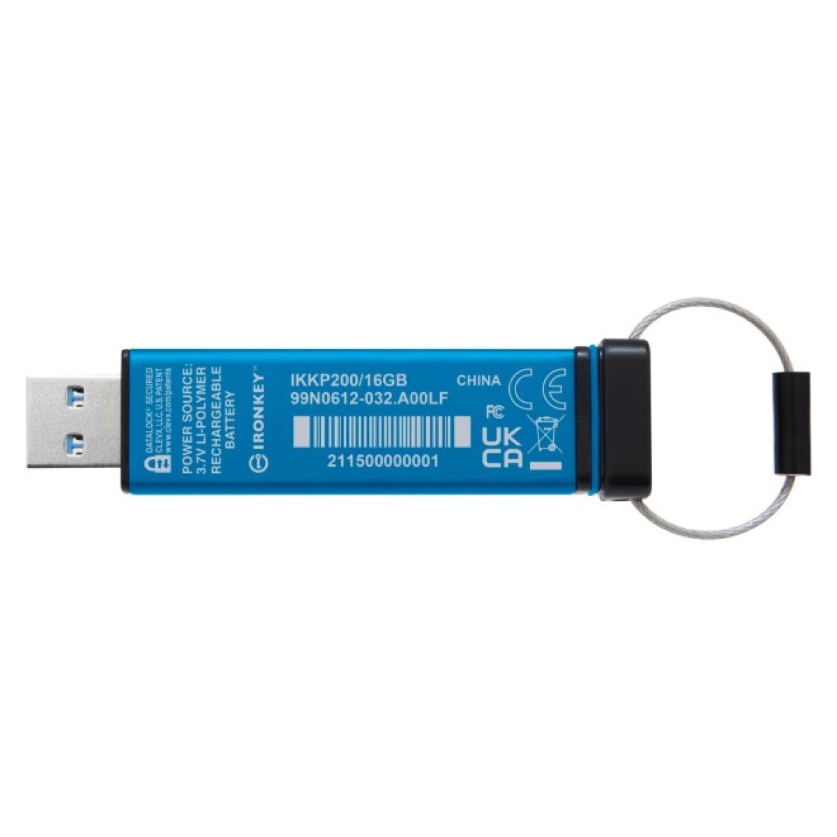 USB флеш накопичувач Kingston 16GB IronKey Keypad 200 Blue USB 3.2 (IKKP200/16GB) 98_98.jpg - фото 6