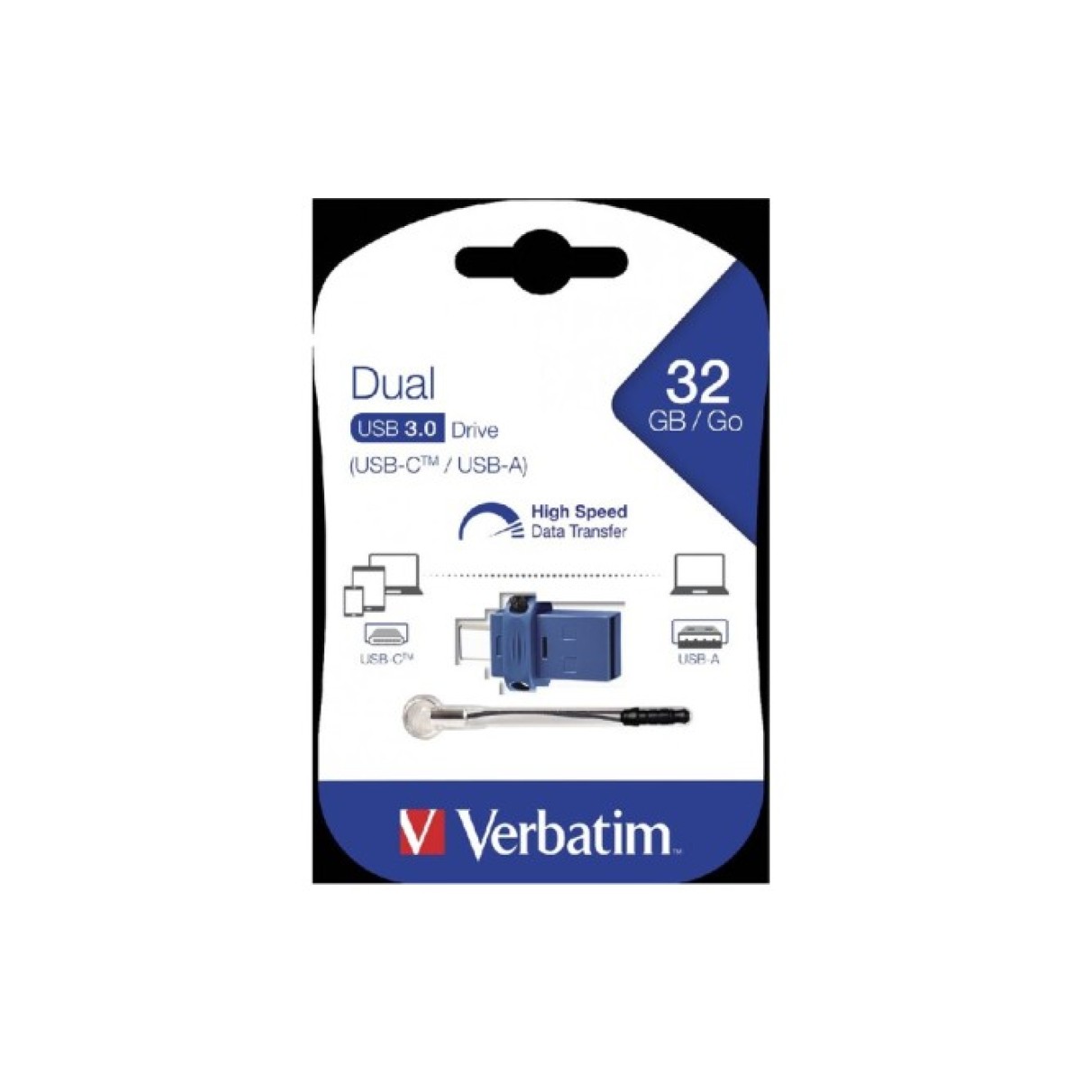 USB флеш накопичувач Verbatim 32GB Dual USB Drive USB 3.0/Type-C (49966) 98_98.jpg - фото 2