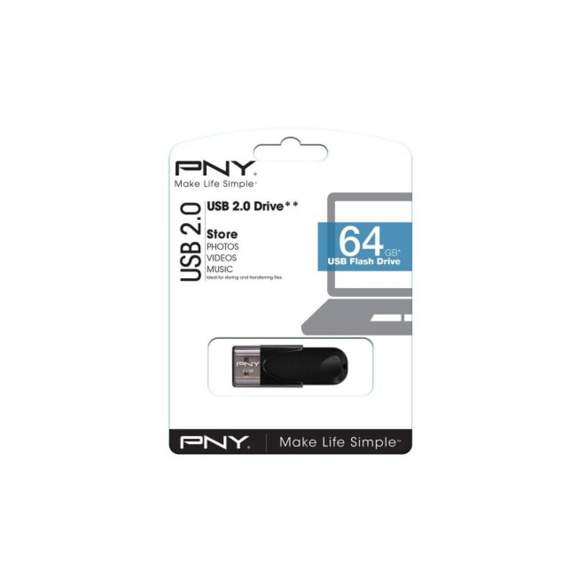 USB флеш накопитель PNY flash 64GB Attache4 Black USB 2.0 (FD64GATT4-EF) 98_98.jpg - фото 4