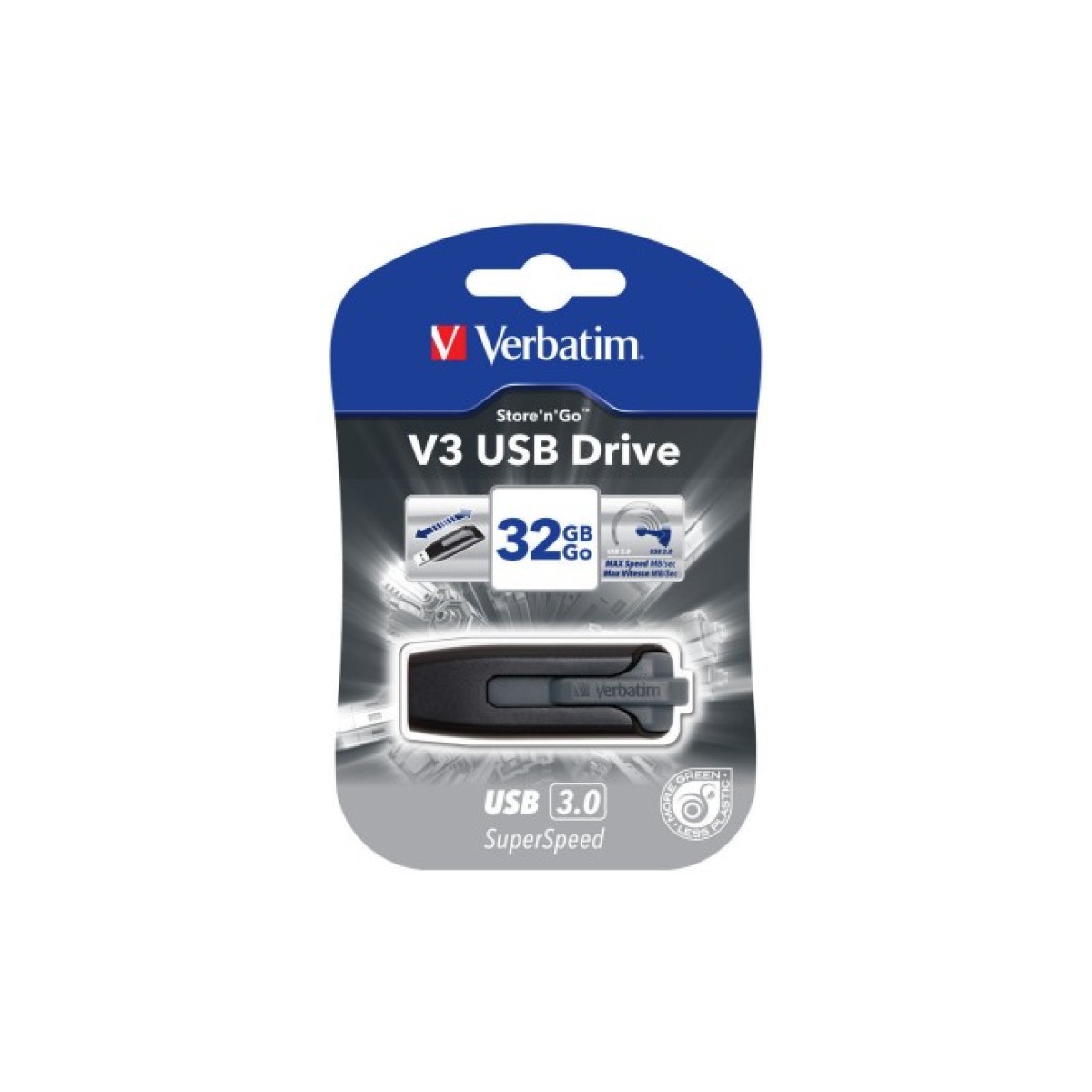 USB флеш накопичувач Verbatim 32GB Store 'n' Go Grey USB 3.0 (49173) 98_98.jpg - фото 5