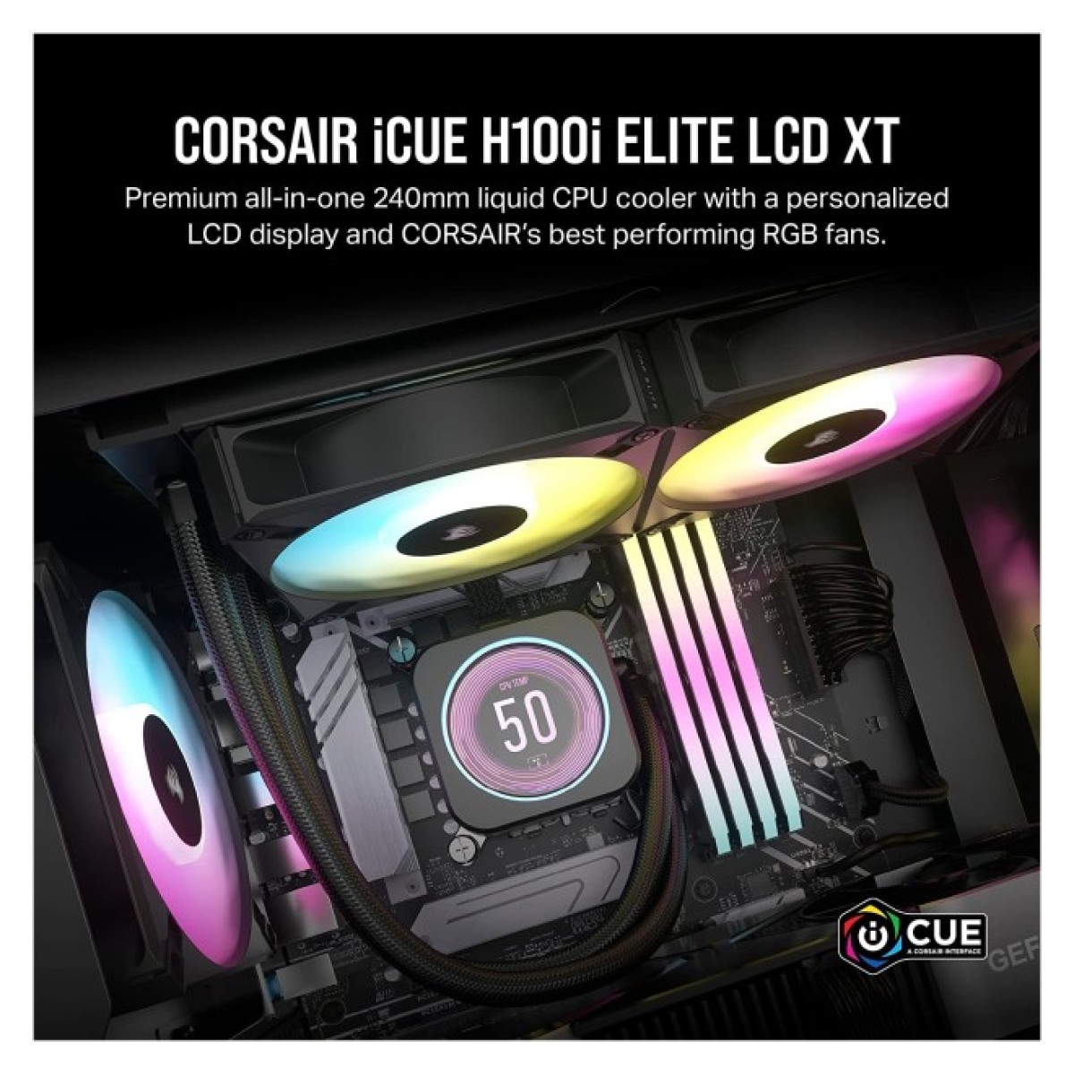 Система водяного охлаждения Corsair iCUE H100i Elite LCD XT Display Liqui (CW-9060074-WW) 98_98.jpg - фото 3