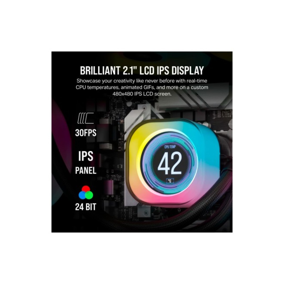 Система водяного охолодження Corsair iCUE Link H100i LCD RGB (CW-9061007-WW) 98_98.jpg - фото 8