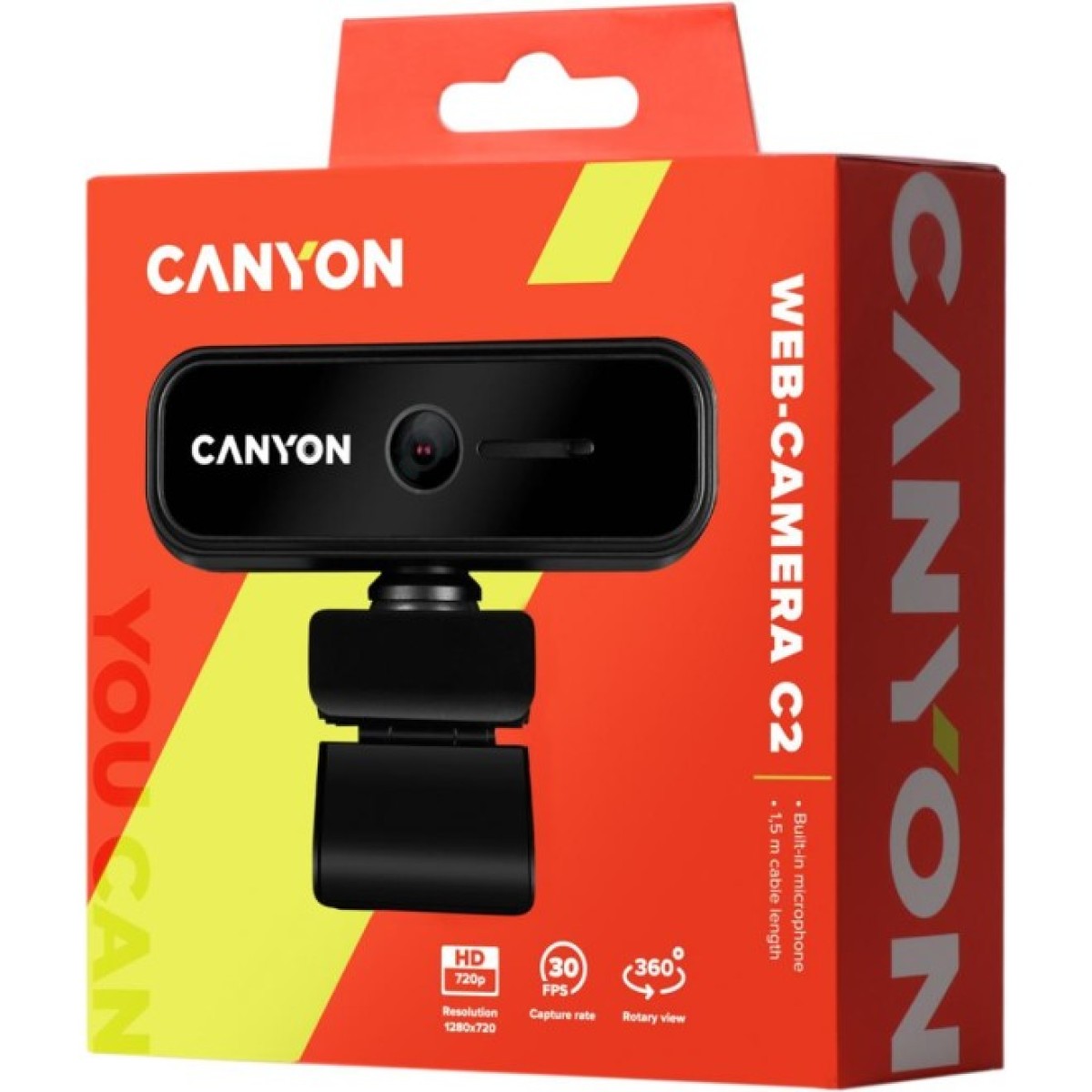 Веб-камера Canyon C2 720p HD Black (CNE-HWC2) 98_98.jpg - фото 4