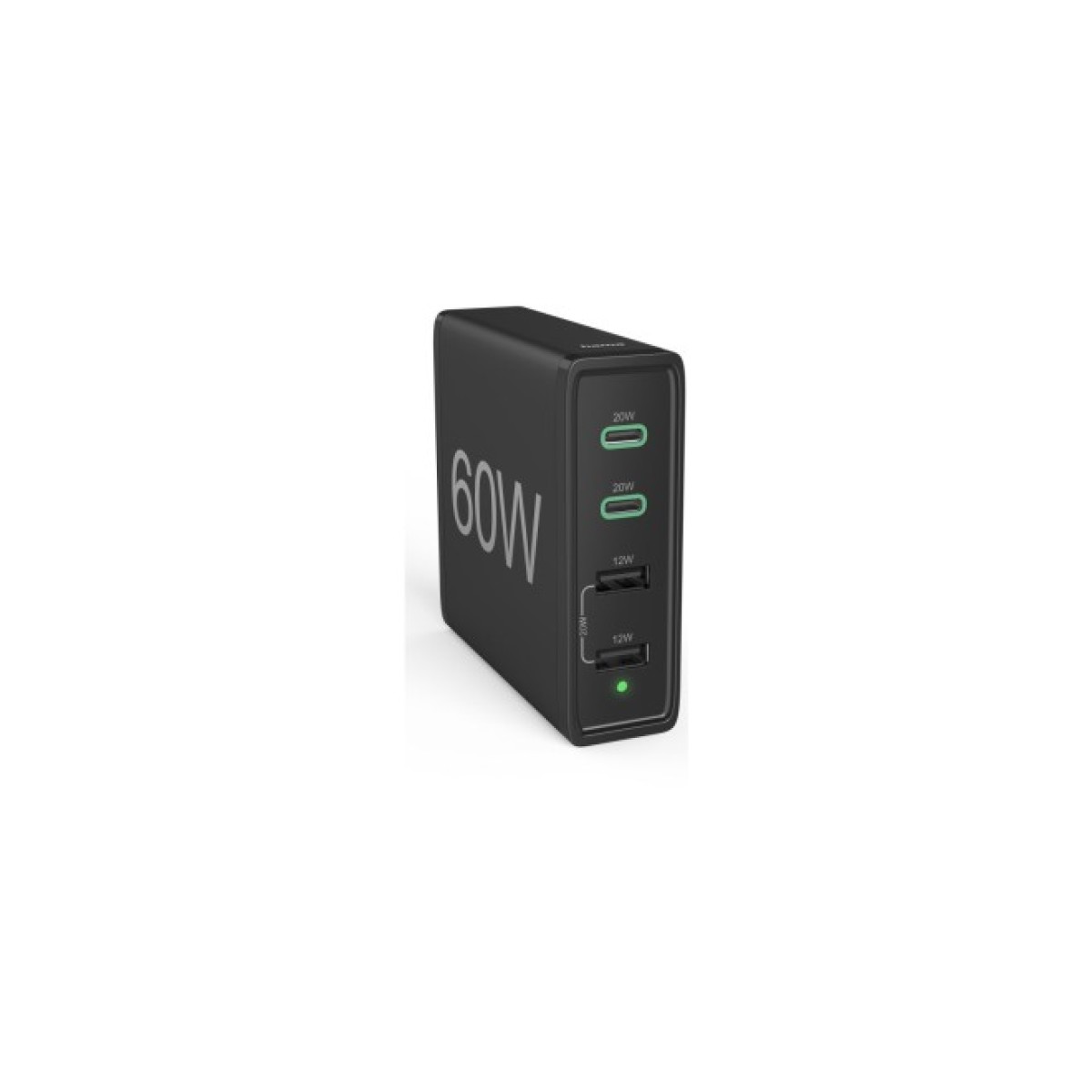 Зарядное устройство Hama 2xUSB-C PD/QC, 2xUSB-A, 60W Black (00201628) 98_98.jpg - фото 2