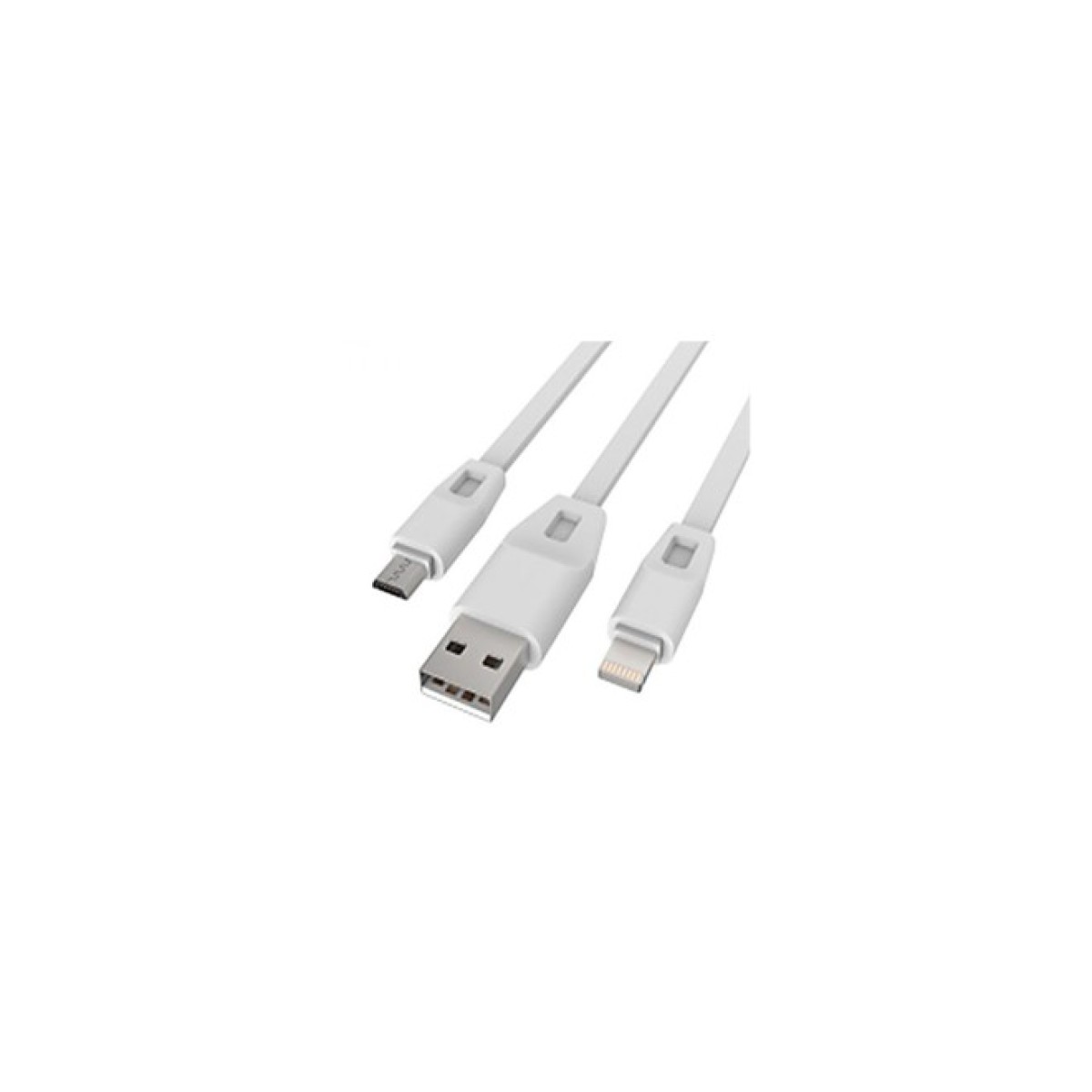 Дата кабель USB 2.0 - Micro USB/Lightning 2А (DR-1622) (White) 1,0м Drobak (219092) 98_98.jpg