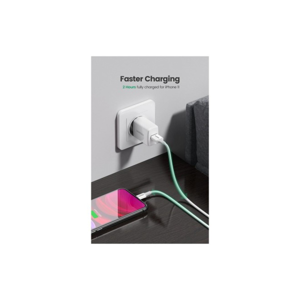 Дата кабель USB 2.0 AM to Lightning 1.0m US155 MFI White Ugreen (US155/20728) 98_98.jpg - фото 2