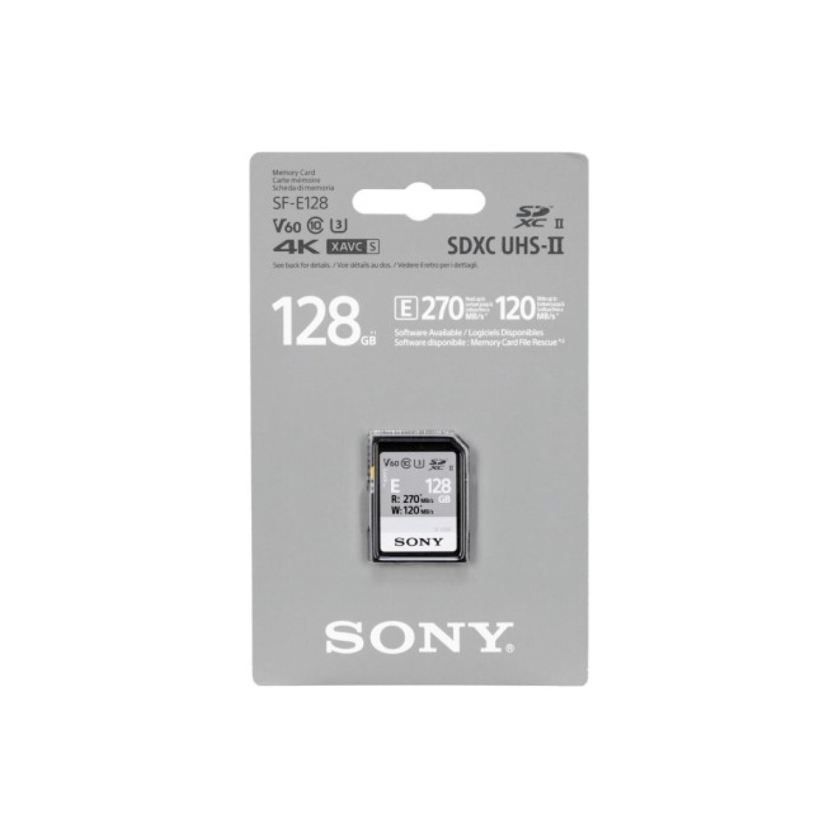 Карта пам'яті Sony 128GB SDXC class 10 UHS-II U3 V60 (SFE128A.ET4) 98_98.jpg - фото 2