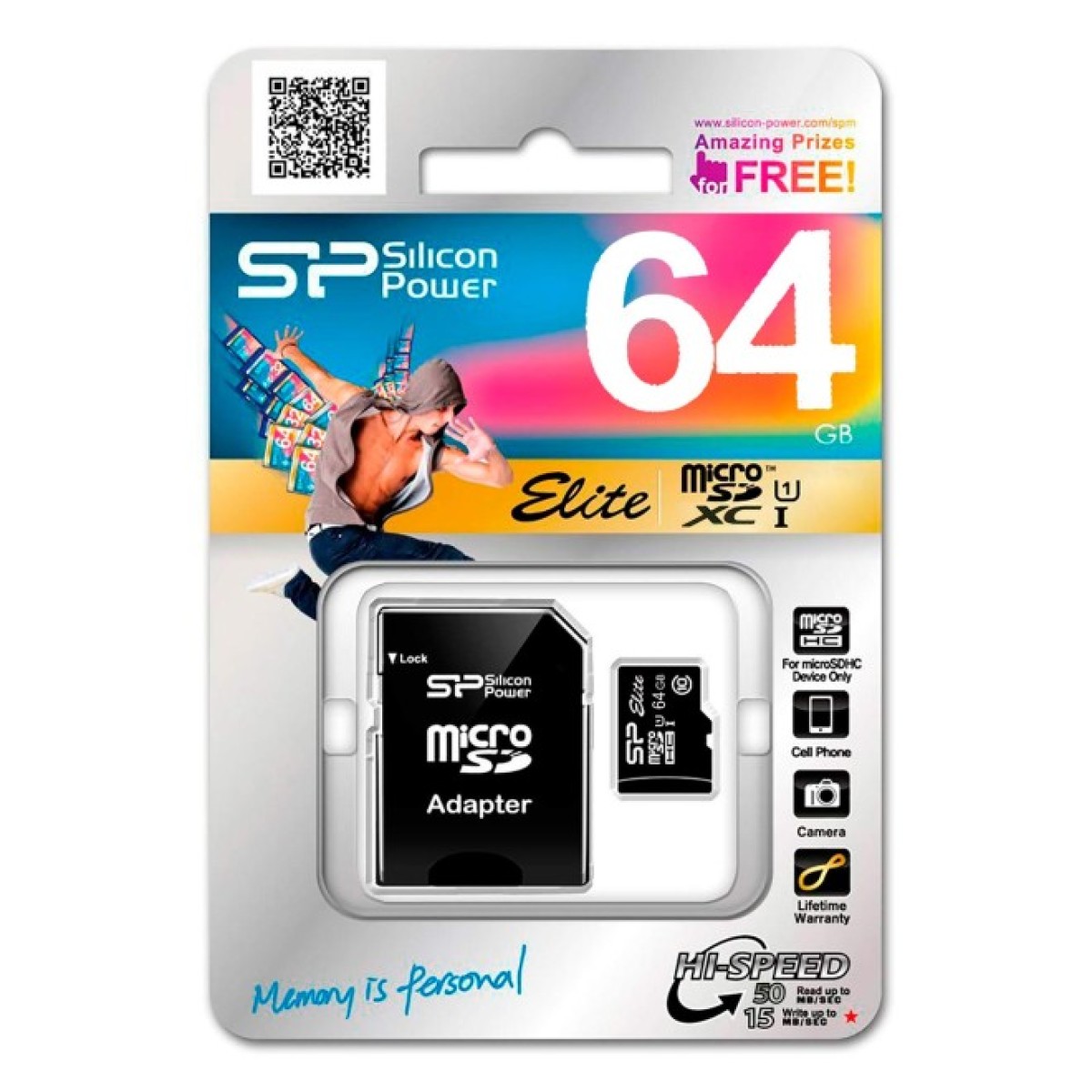 Карта пам'яті Silicon Power 64GB microSDXC Class 10 UHS-ISDR (SP064GBSTXBU1V10SP) 98_98.jpg - фото 2