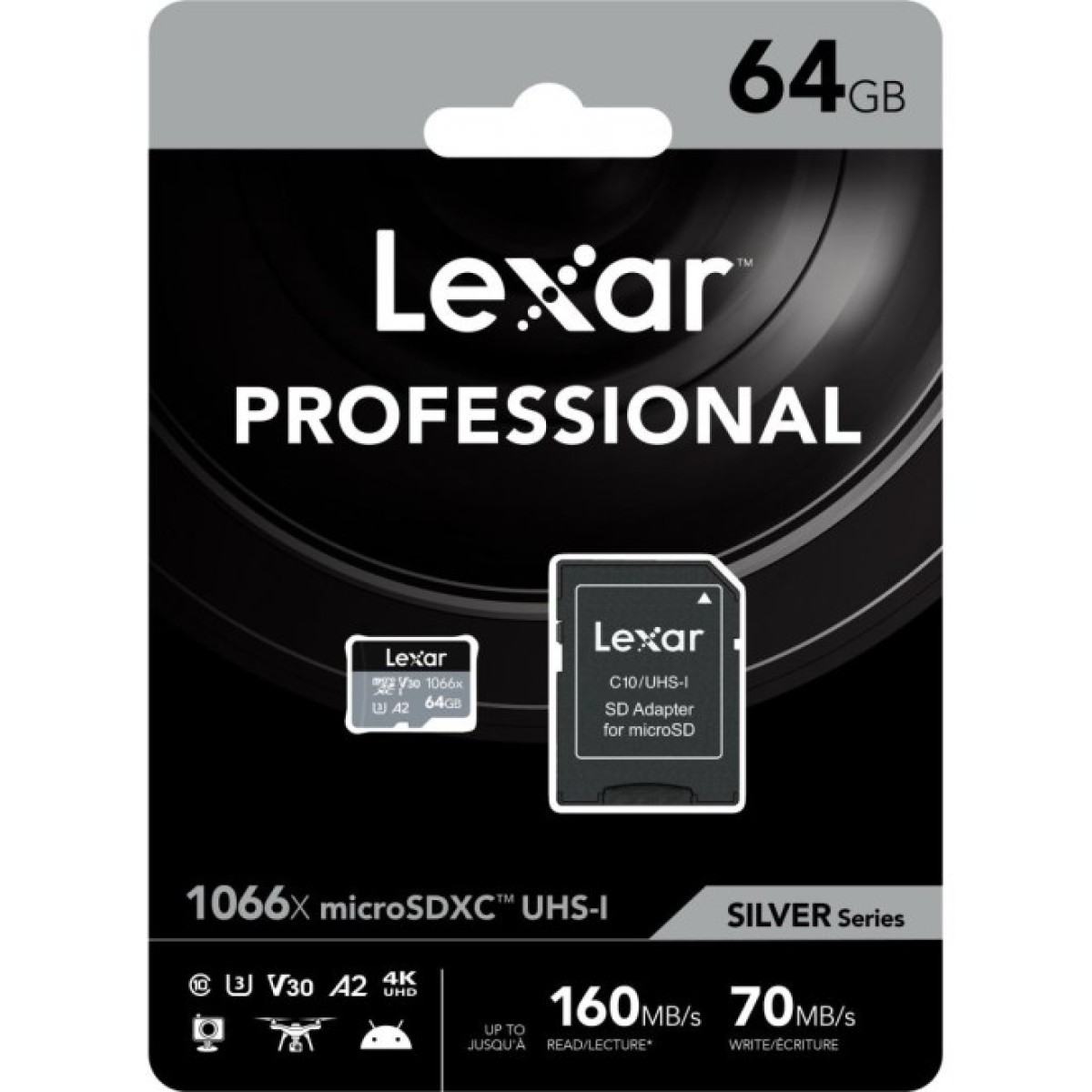 Карта памяти Lexar 64GB microSDXC class 10 UHS-I 1066x Silver (LMS1066064G-BNANG) 98_98.jpg - фото 2