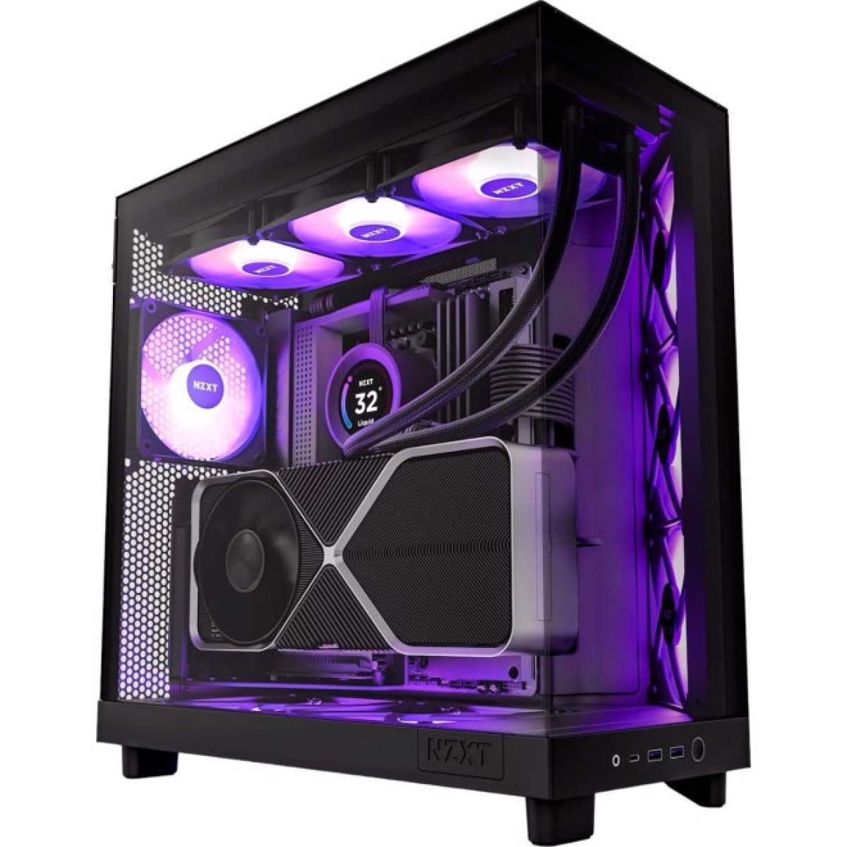 Корпус NZXT H6 Flow RGB All Black (CC-H61FB-R1) 98_98.jpg - фото 2