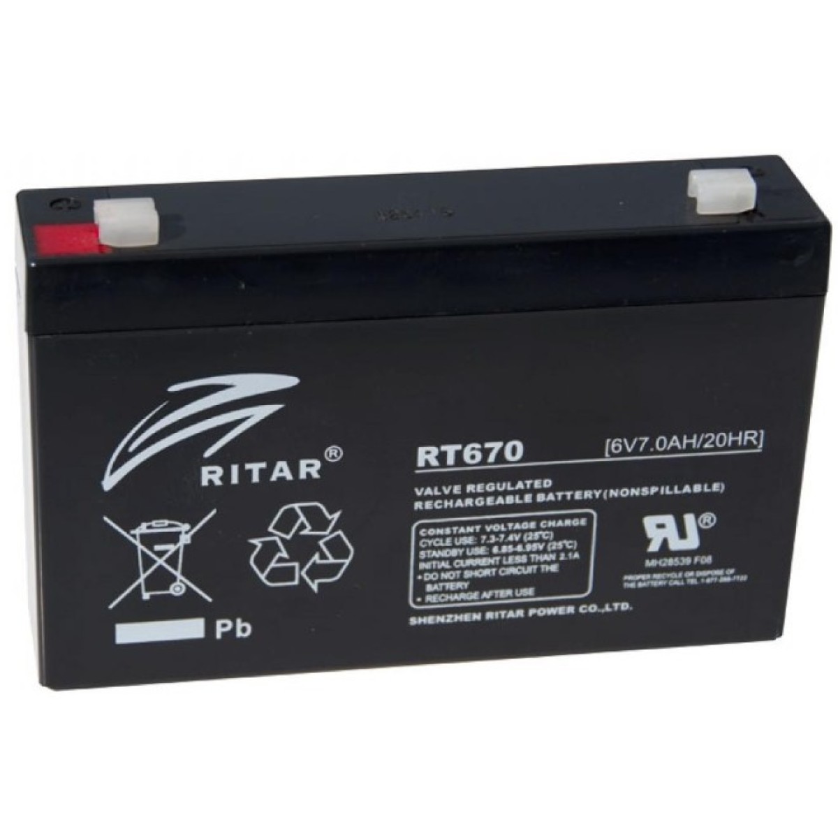 Батарея до ДБЖ Ritar RT670, 6V-7.0Ah (RT670) 256_256.jpg