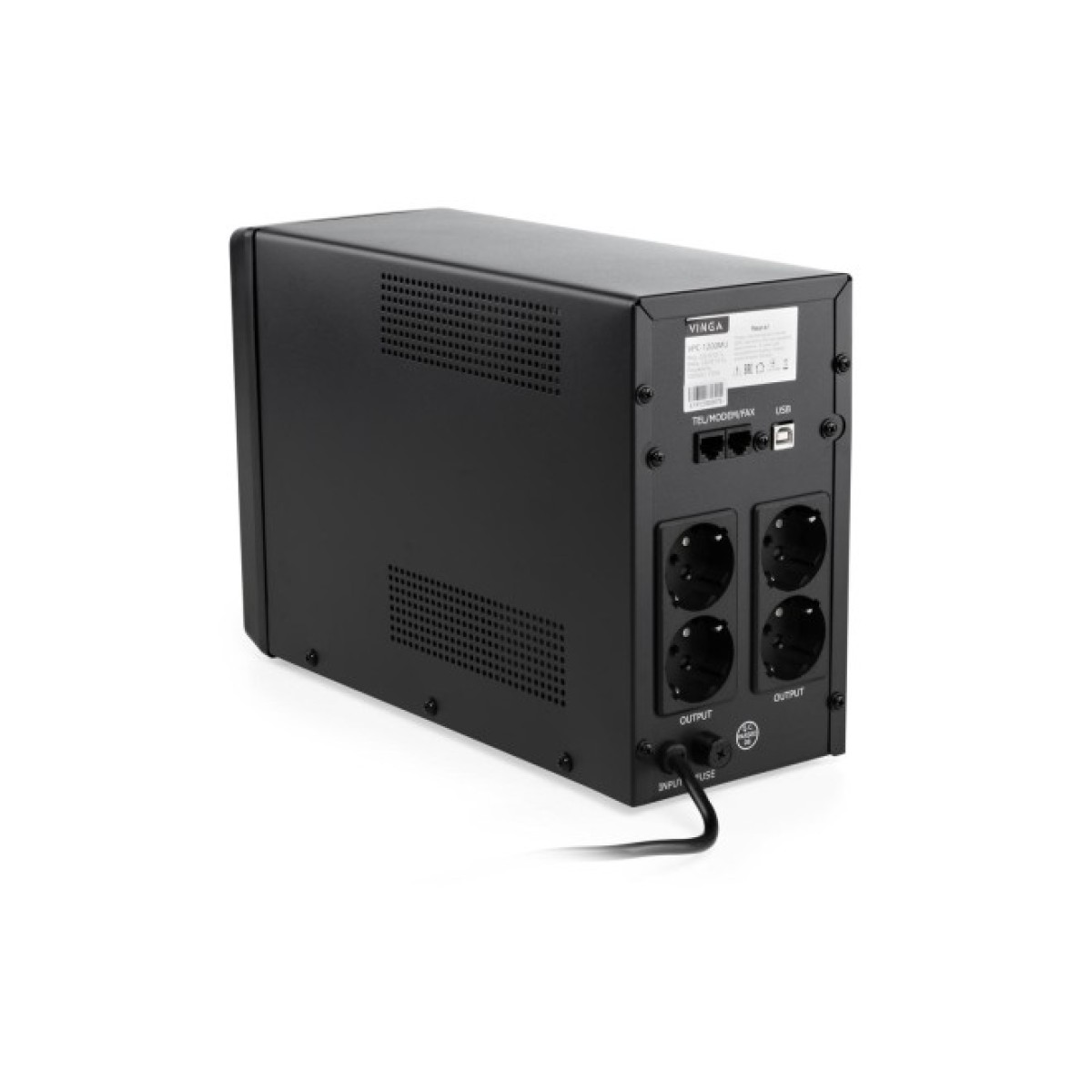 Пристрій безперебійного живлення Vinga LCD 1200VA metal case with USB (VPC-1200MU) 98_98.jpg - фото 2