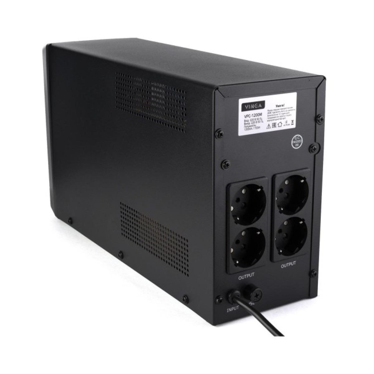 Источник бесперебойного питания Vinga LCD 1200VA metal case (VPC-1200M) 98_98.jpg - фото 11