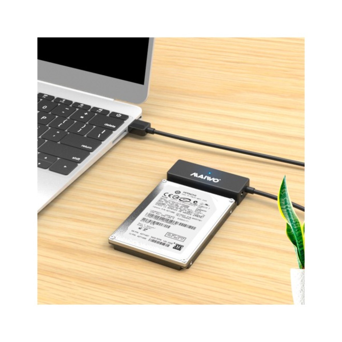 Адаптер Maiwo USB 3.0 to HDD SATA 2,5"/3,5"/5,25"/SSD, PA 2V/2A black (K10435A) 98_98.jpg - фото 3