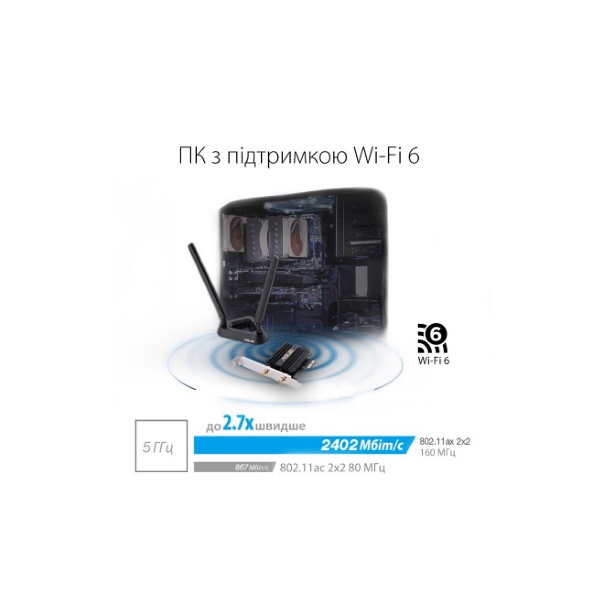 Сетевая карта Wi-Fi ASUS PCE-AX58BT 98_98.jpg - фото 12