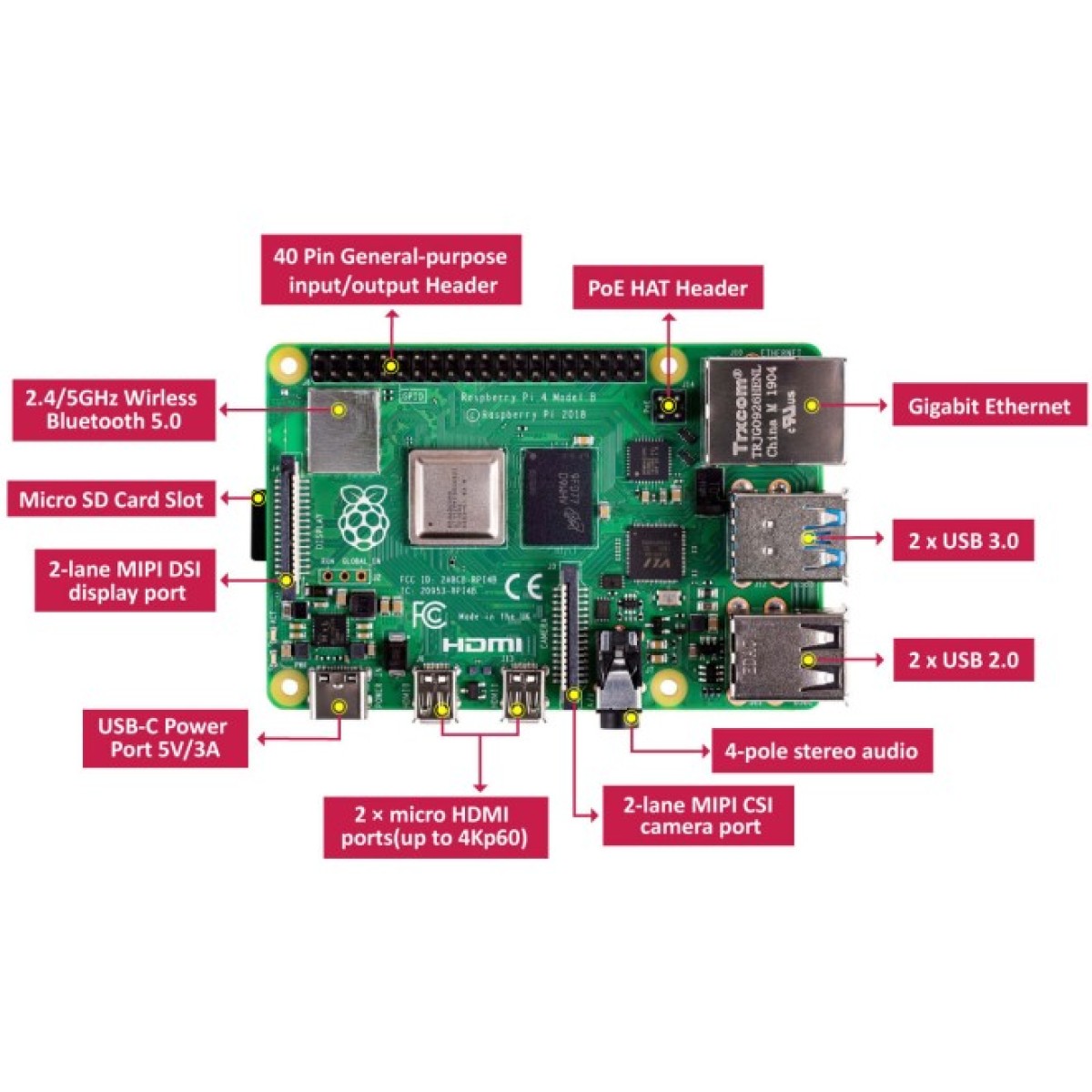 Микрокомпьютер Raspberry Pi 4 Model B 1 GB (SC0192) 98_98.jpg - фото 5