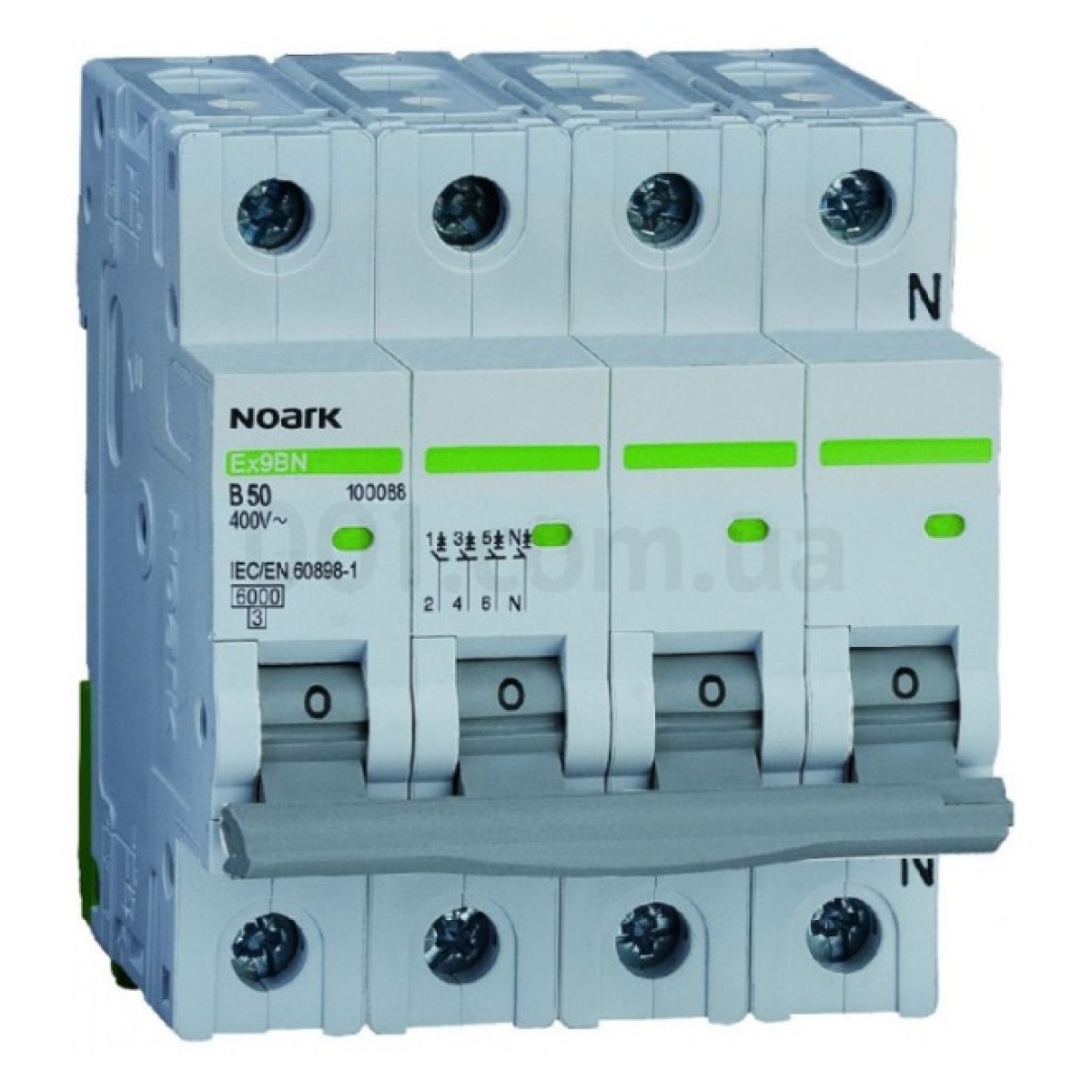 Модульный автоматический выключатель Ex9BN 6kA хар-ка C 63A 3P+N, NOARK 256_256.jpg