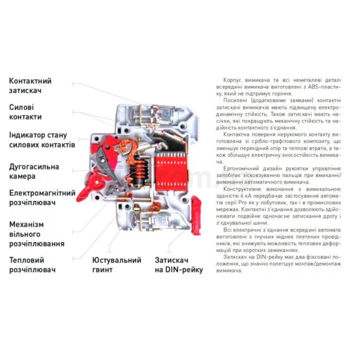 Автоматичний вимикач e.mcb.pro.60.1.B 3 new, 1P 3 А характеристика B, E.NEXT 98_98.jpg - фото 4