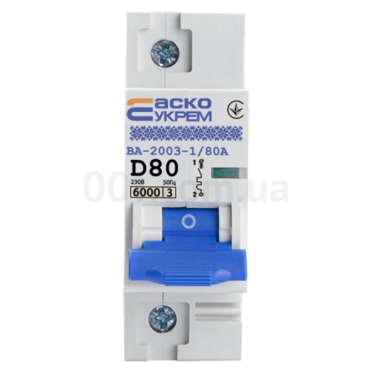 Автоматический выключатель ВА-2003/D 1P 80А характеристика D, АСКО-УКРЕМ 98_98.jpg - фото 3